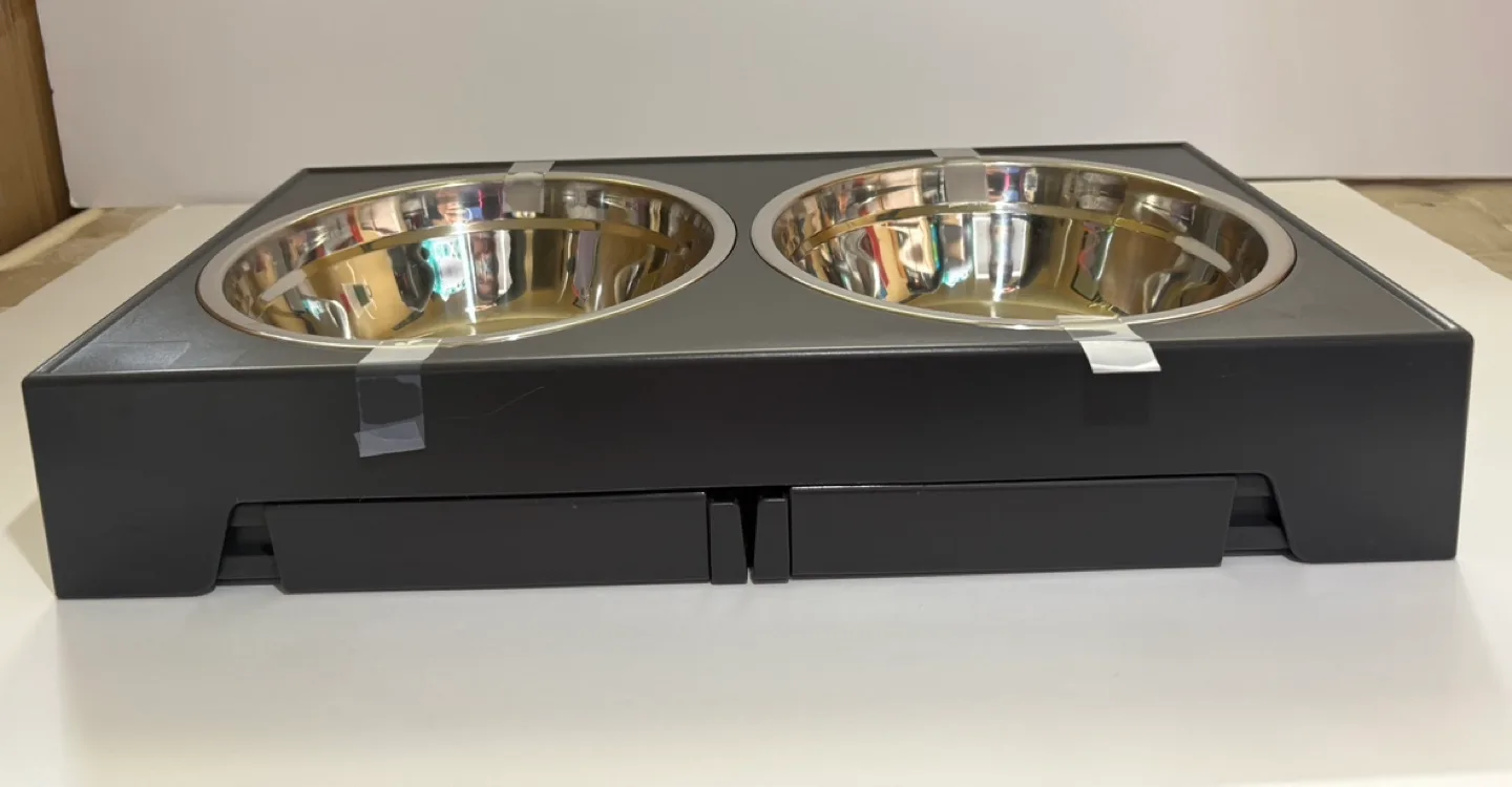*Like New* Elevated Double Dog/Cat/Pet Bowl - 43x23cm Top 💚 image indicator(2)