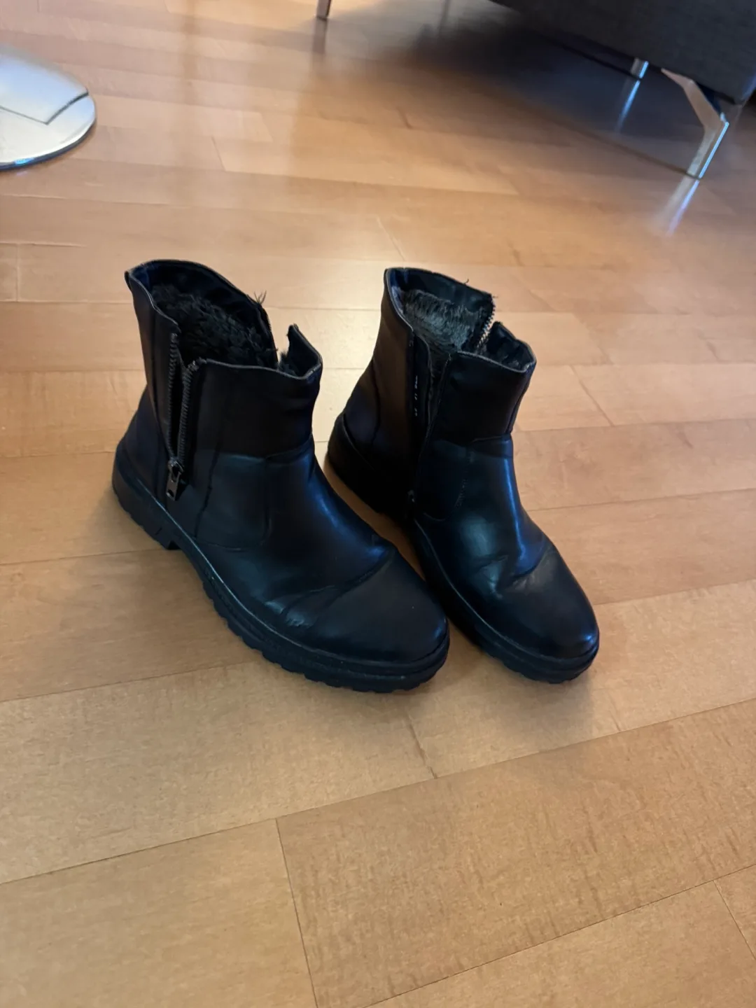Francesco Rossi Black Ankle Boots Size 11 thumbnail
