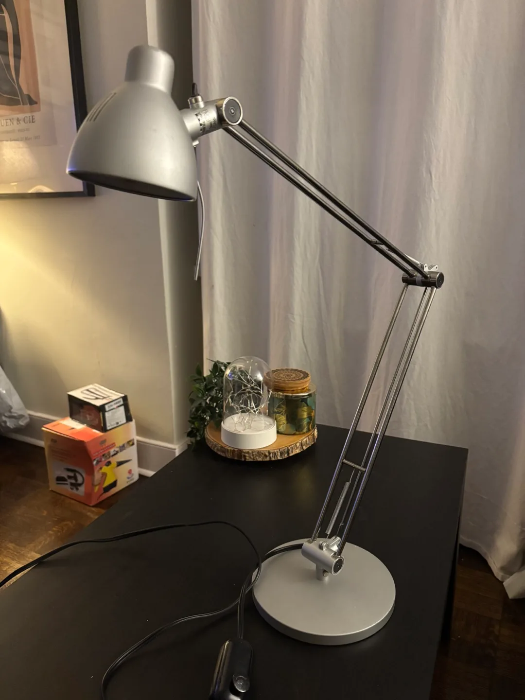 VINTAGE IKEA ANTIFONI Desk Lamp + free scented candle image indicator(5)