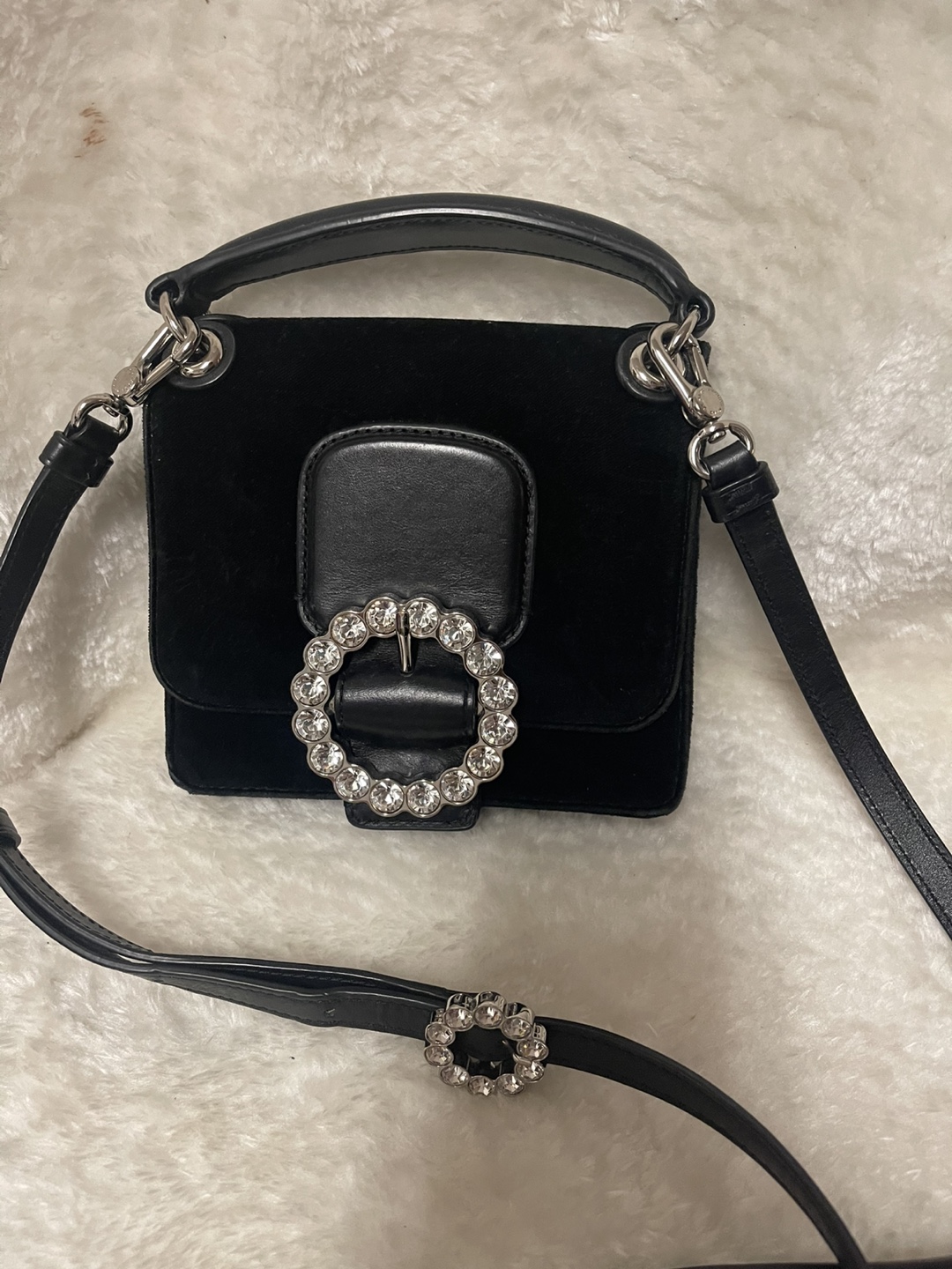 Marc Jacobs Black Velvet Mini Bag