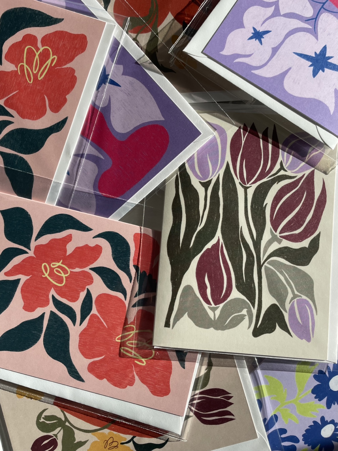 Valentines Greeting Cards (Assorted – Cats & Flowers)