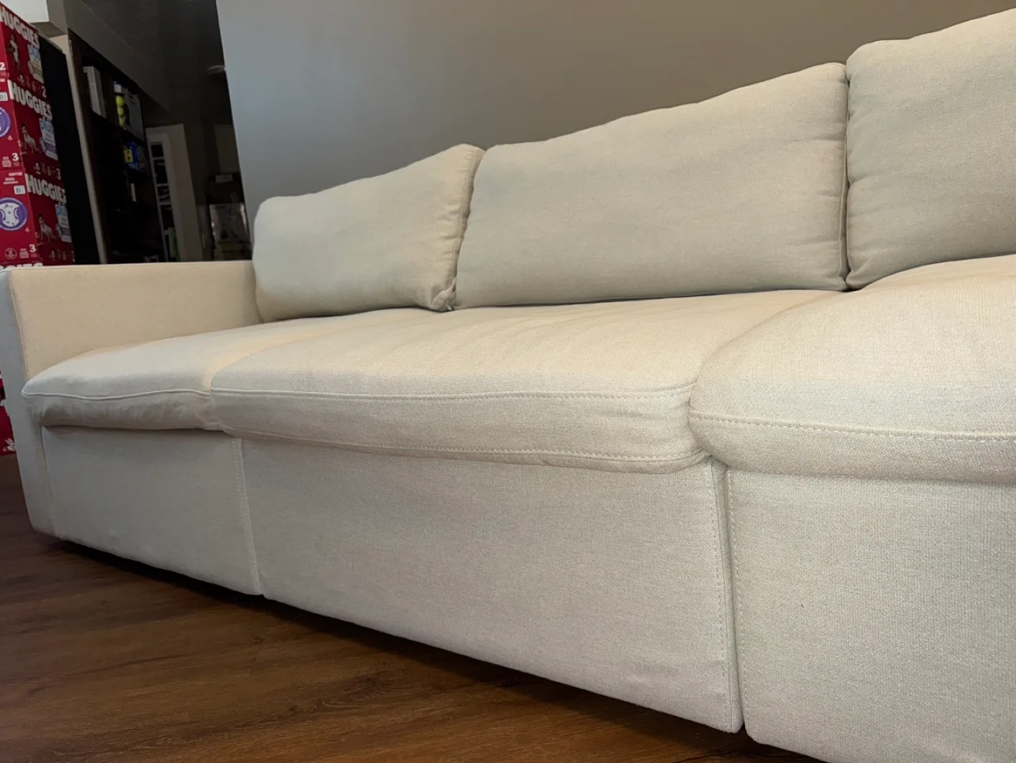 COZEY LIKE NEW Sectional Sofa- used always with a cover image indicator(10)