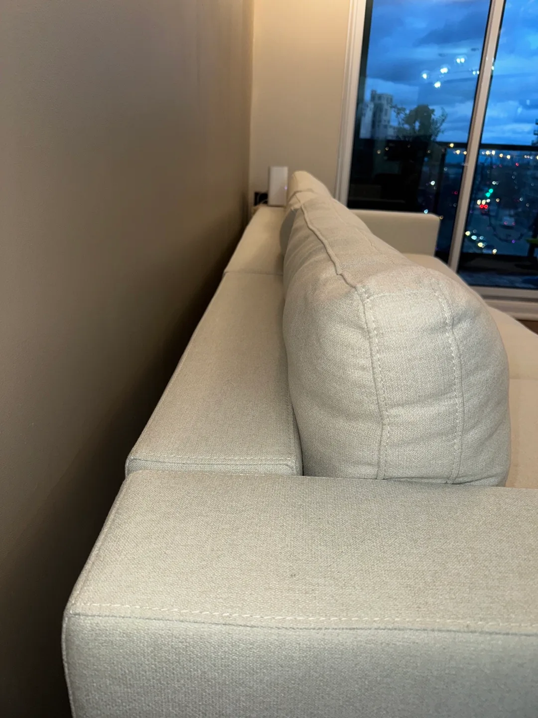 COZEY LIKE NEW Sectional Sofa- used always with a cover image indicator(6)