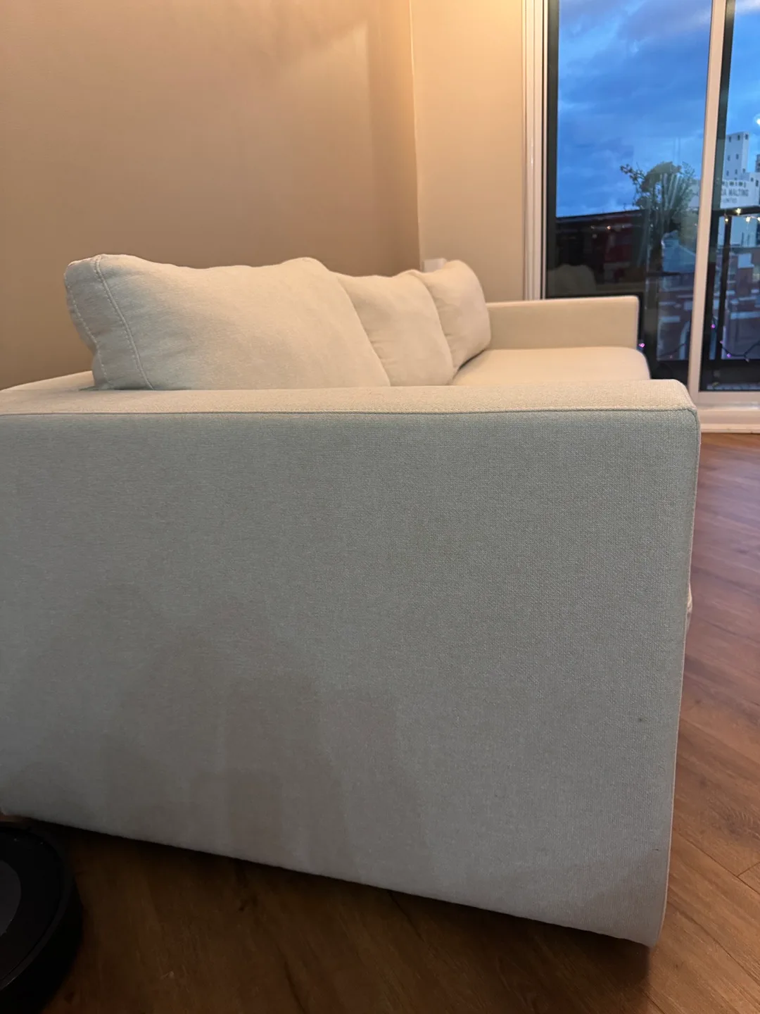 COZEY LIKE NEW Sectional Sofa- used always with a cover image indicator(7)