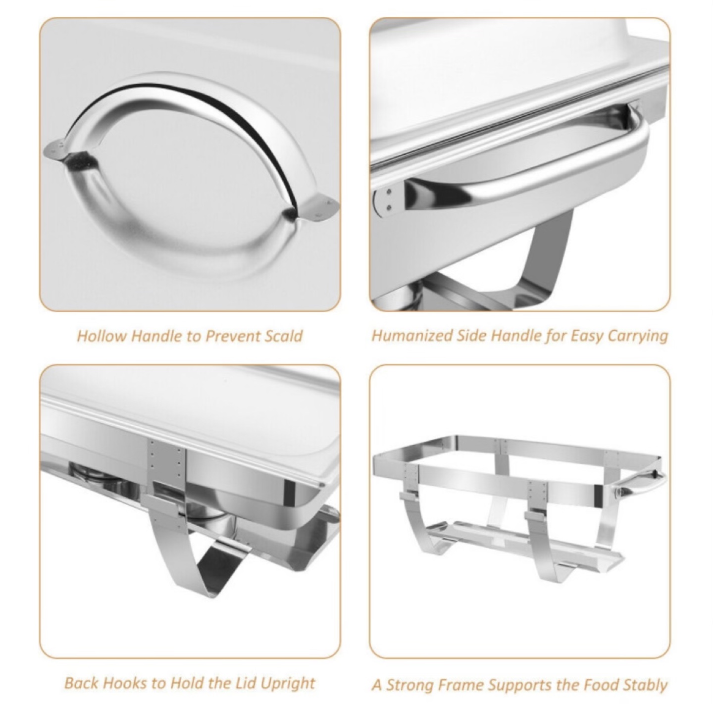 Stainless Steel Chafing Dish Food Warmer Buffet Server