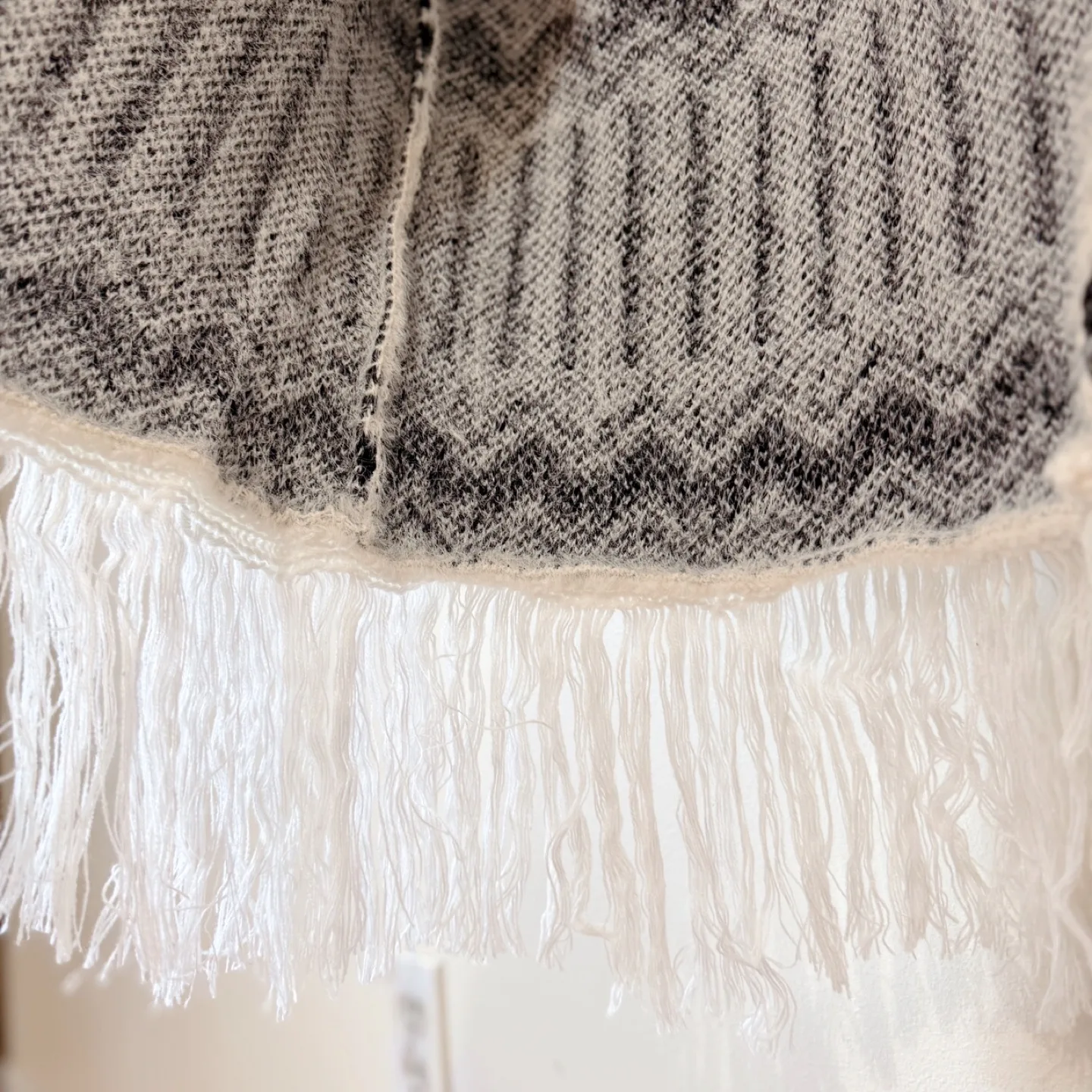 Vintage Hooded Knit Fringe Vest image indicator(7)