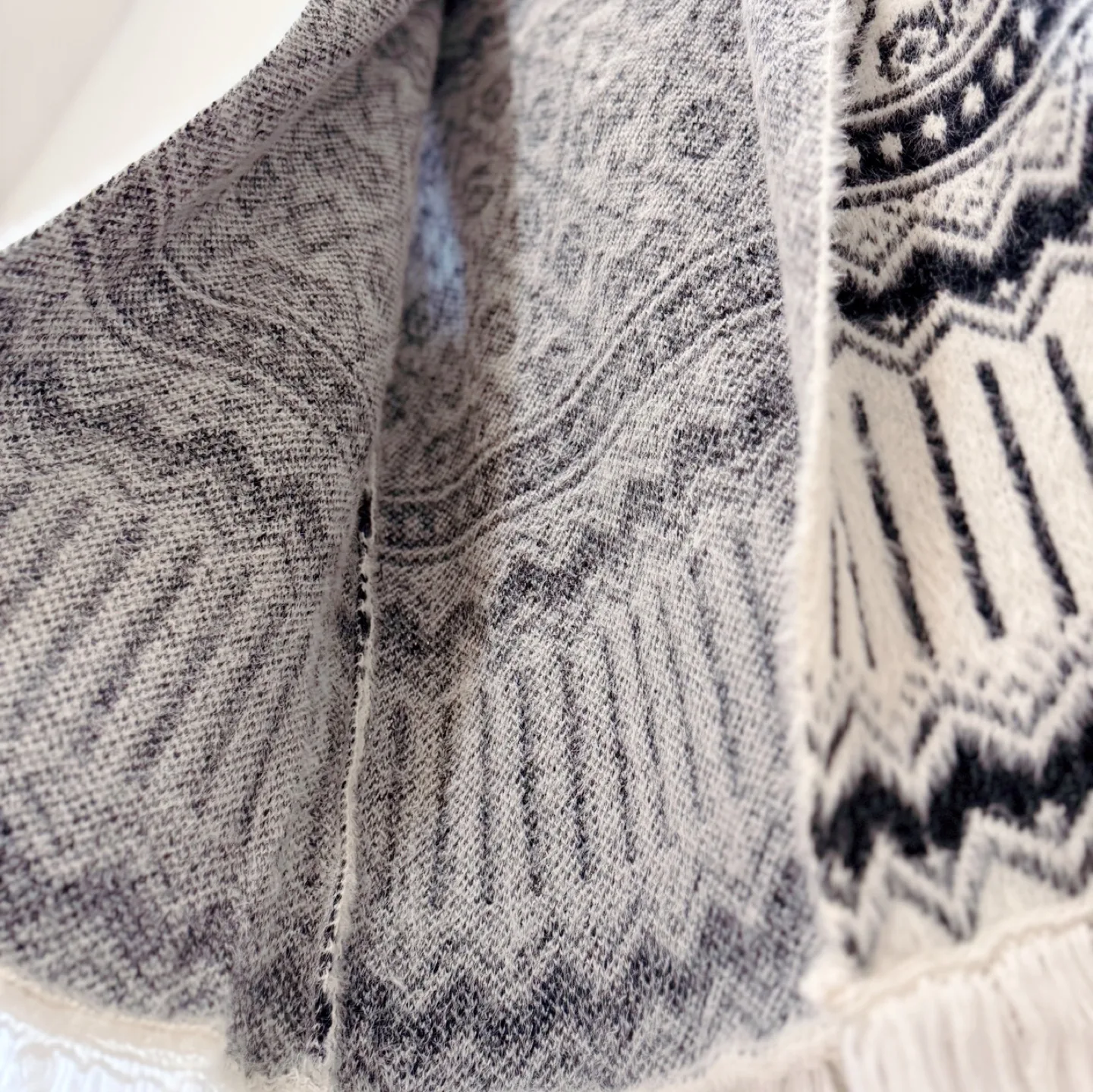 Vintage Hooded Knit Fringe Vest image indicator(8)