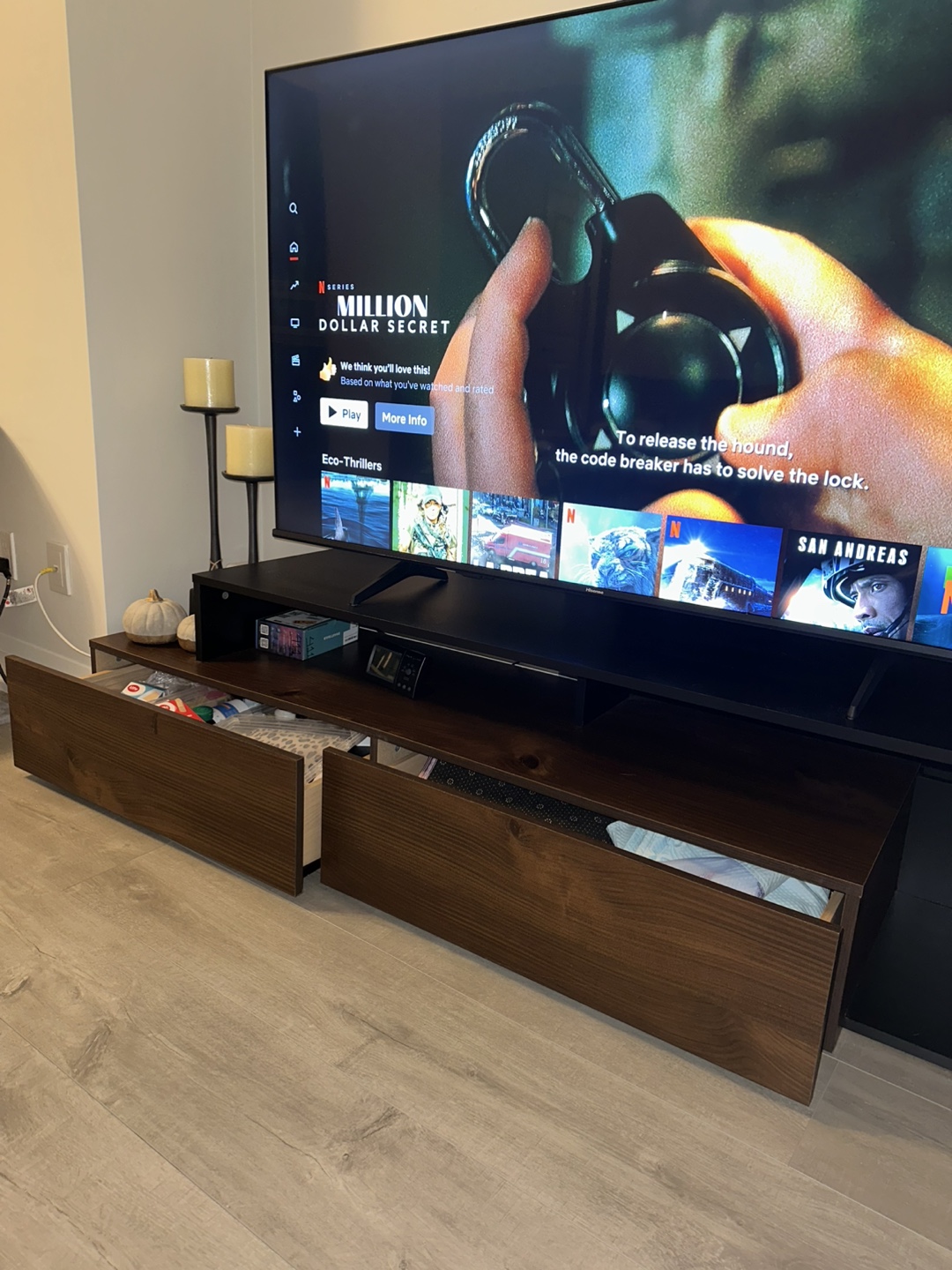 Modern TV Stand with Two Drawers - photo 3