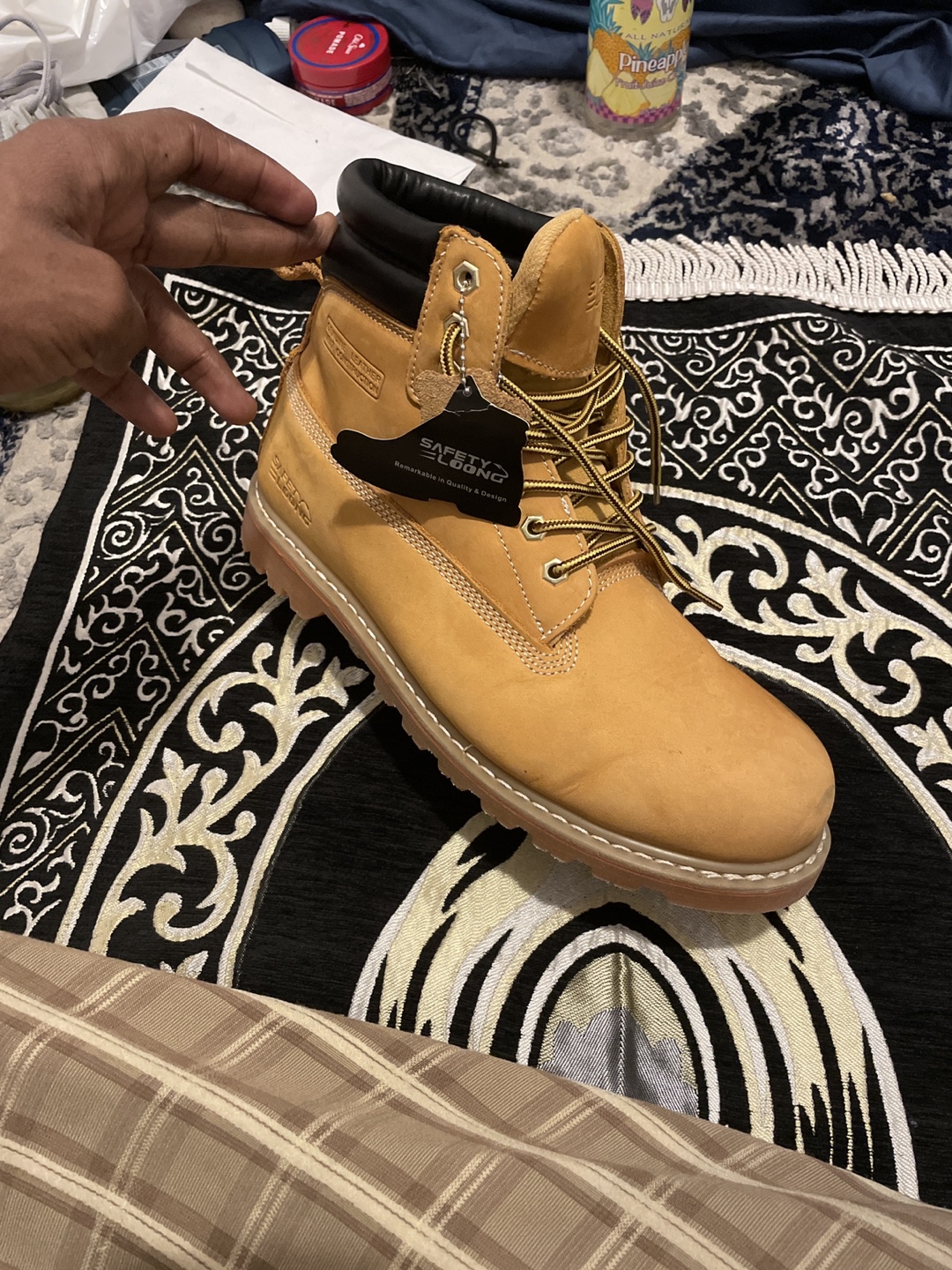 Safety Eloong Tan Work Boots