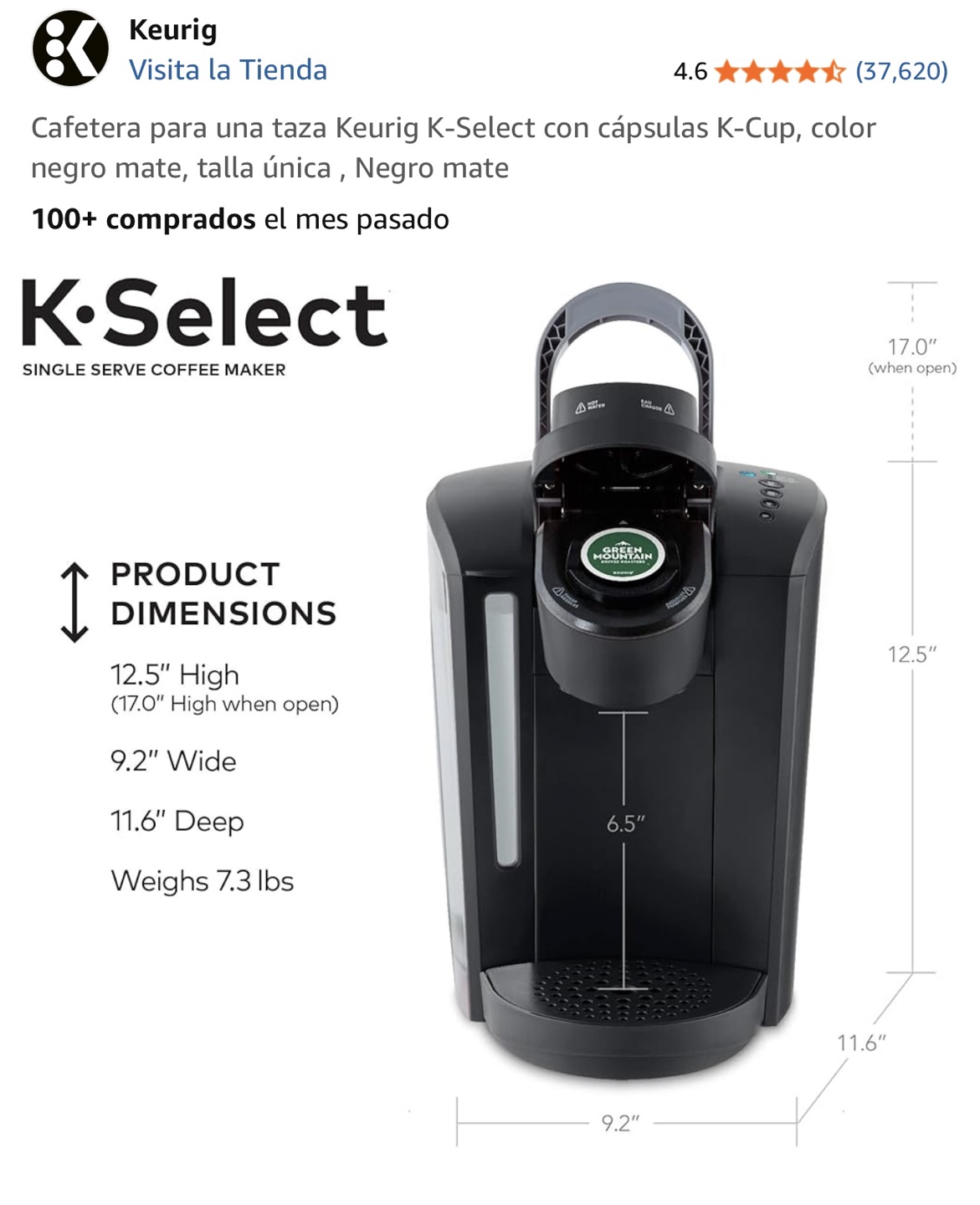 Keurig K-Select Single Serve Coffee Maker - Black - photo 3