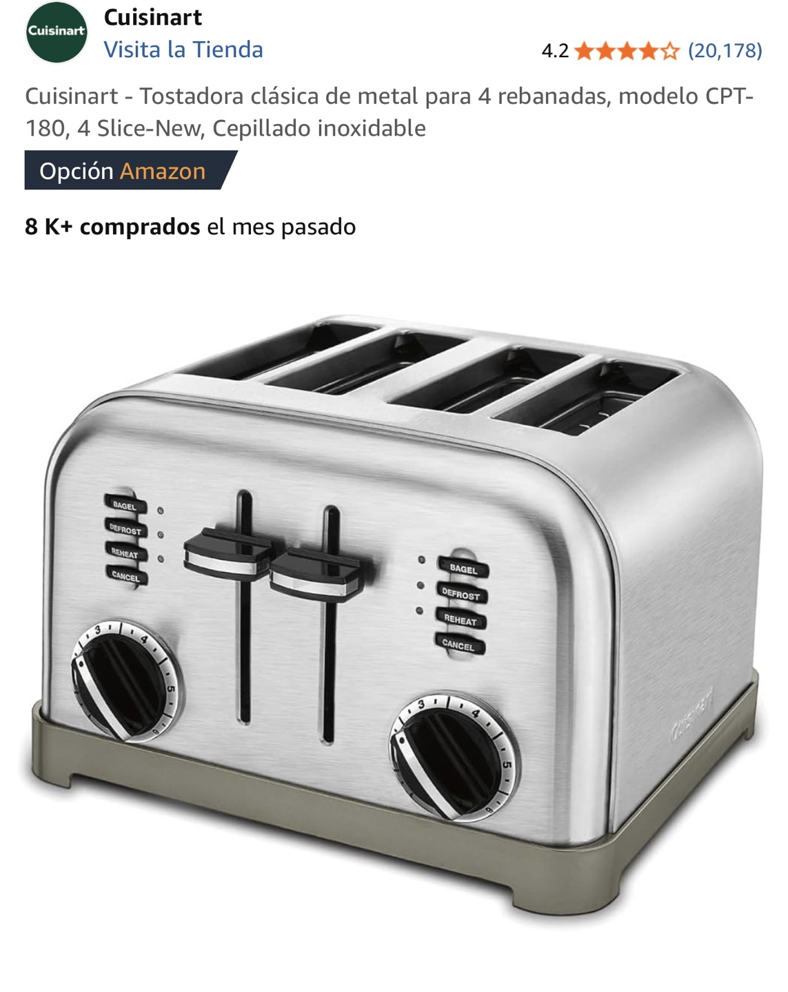 Cuisinart CPT-180 4-Slice Toaster - Stainless Steel - photo 2