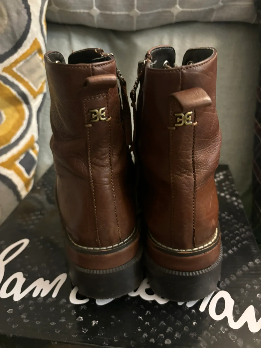 Sam Edelman Garret Combat Boots - Dark Brown Leather image indicator(3)