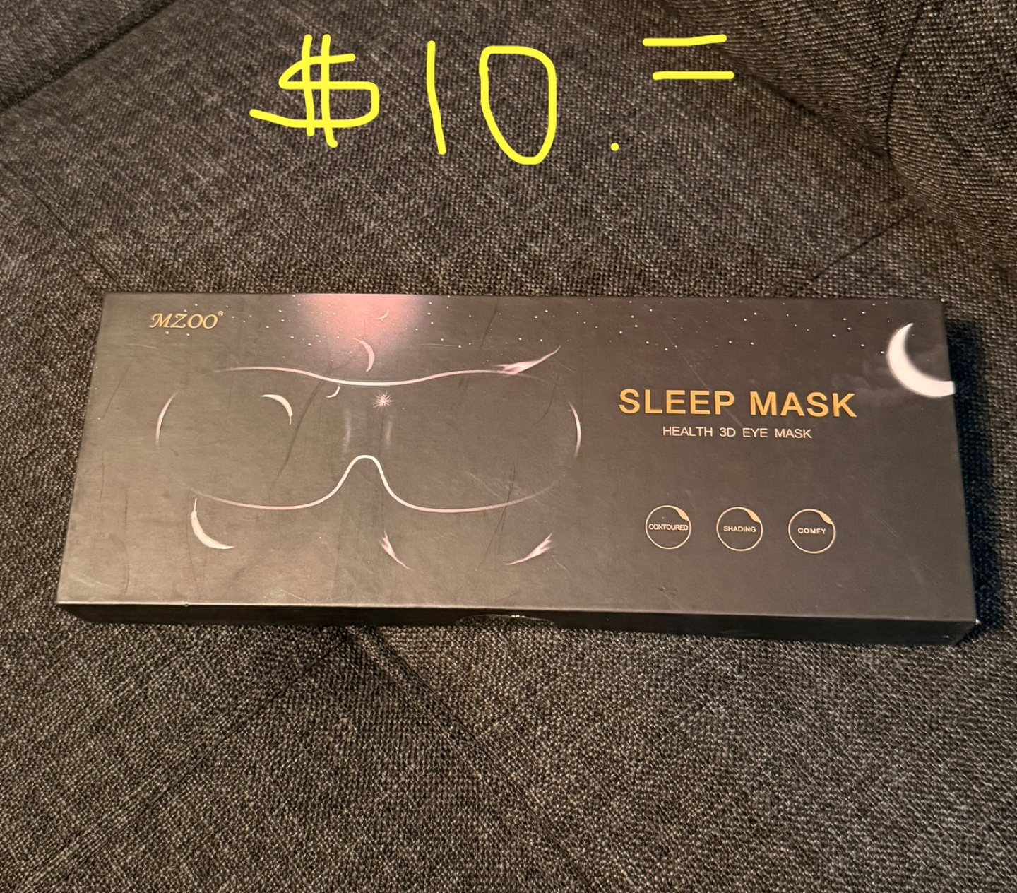 MZOO Sleep Mask - Contoured 3D Eye Mask for Light Blocking