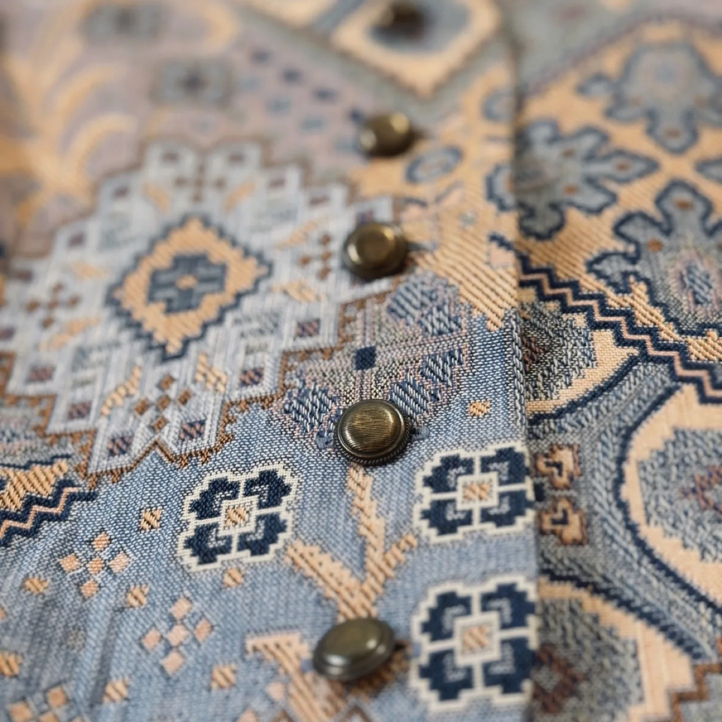 British Vintage Tapestry Button Vest- Made in UK image indicator(3)