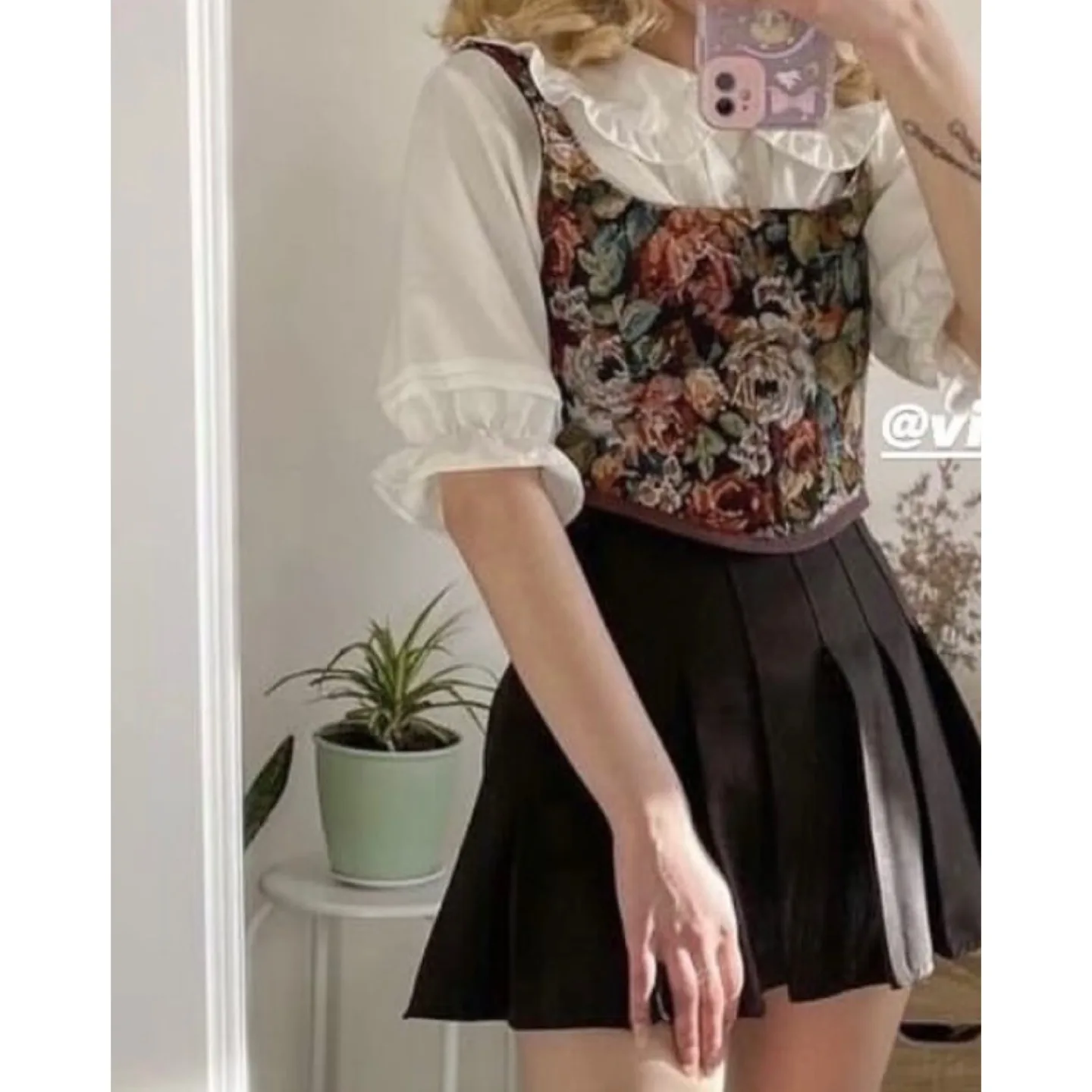 British Vintage Tapestry Button Vest- Made in UK image indicator(10)