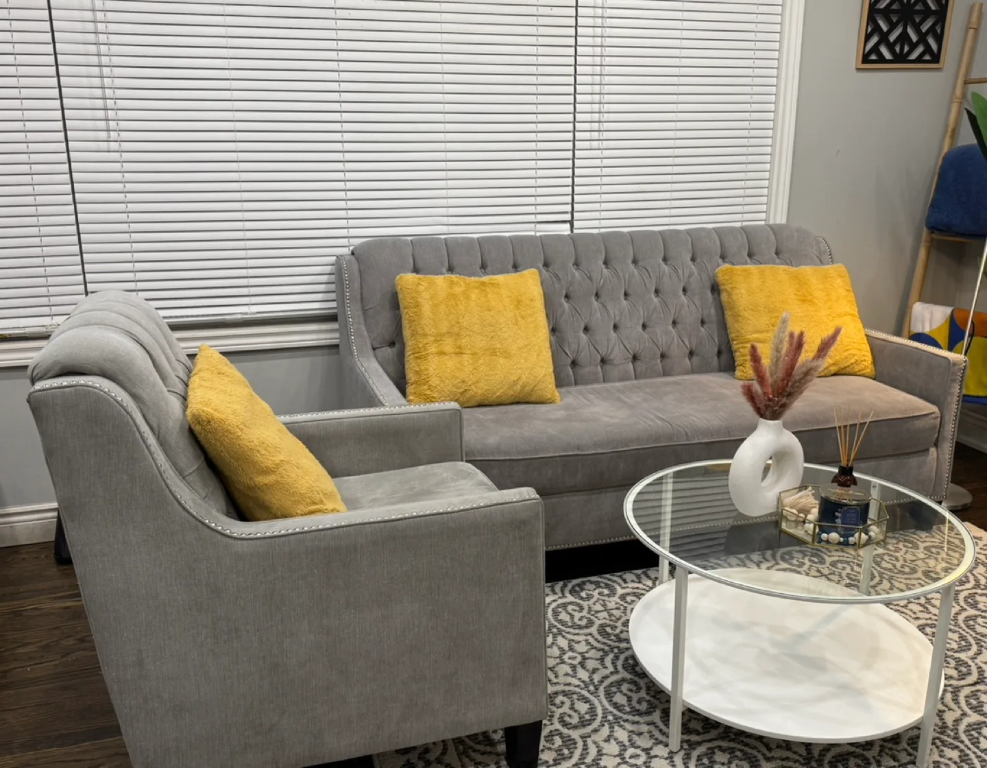 Moving Sale - Grey Sofa and Armchair Set image indicator(2)