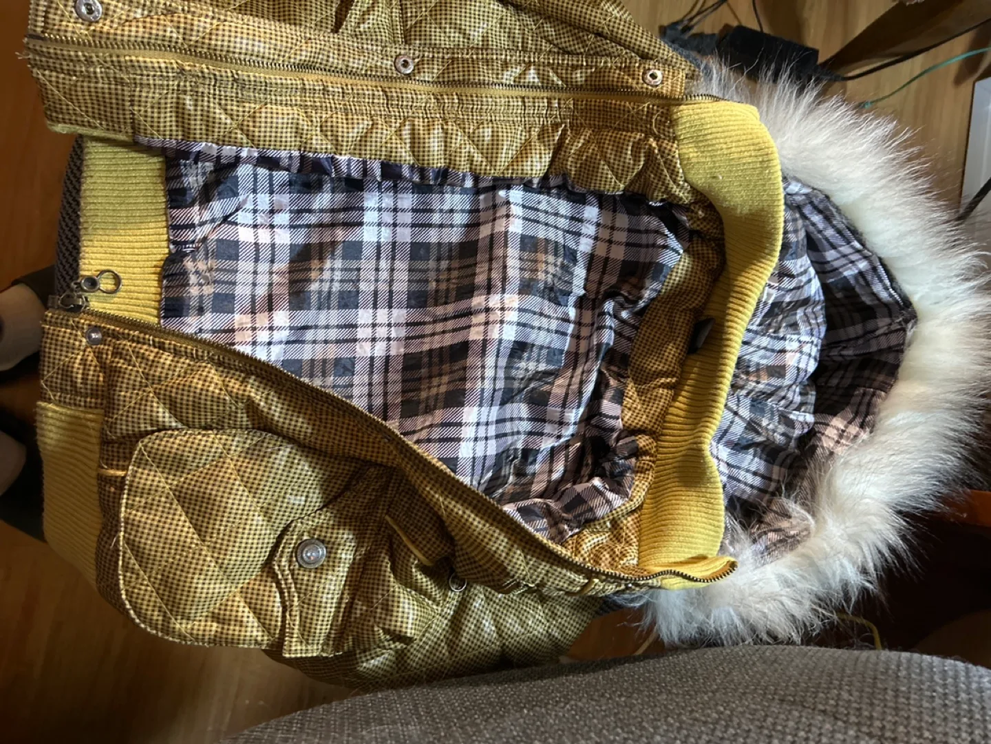 light Jacket with Faux Fur Hood, size 120/60 image indicator(2)