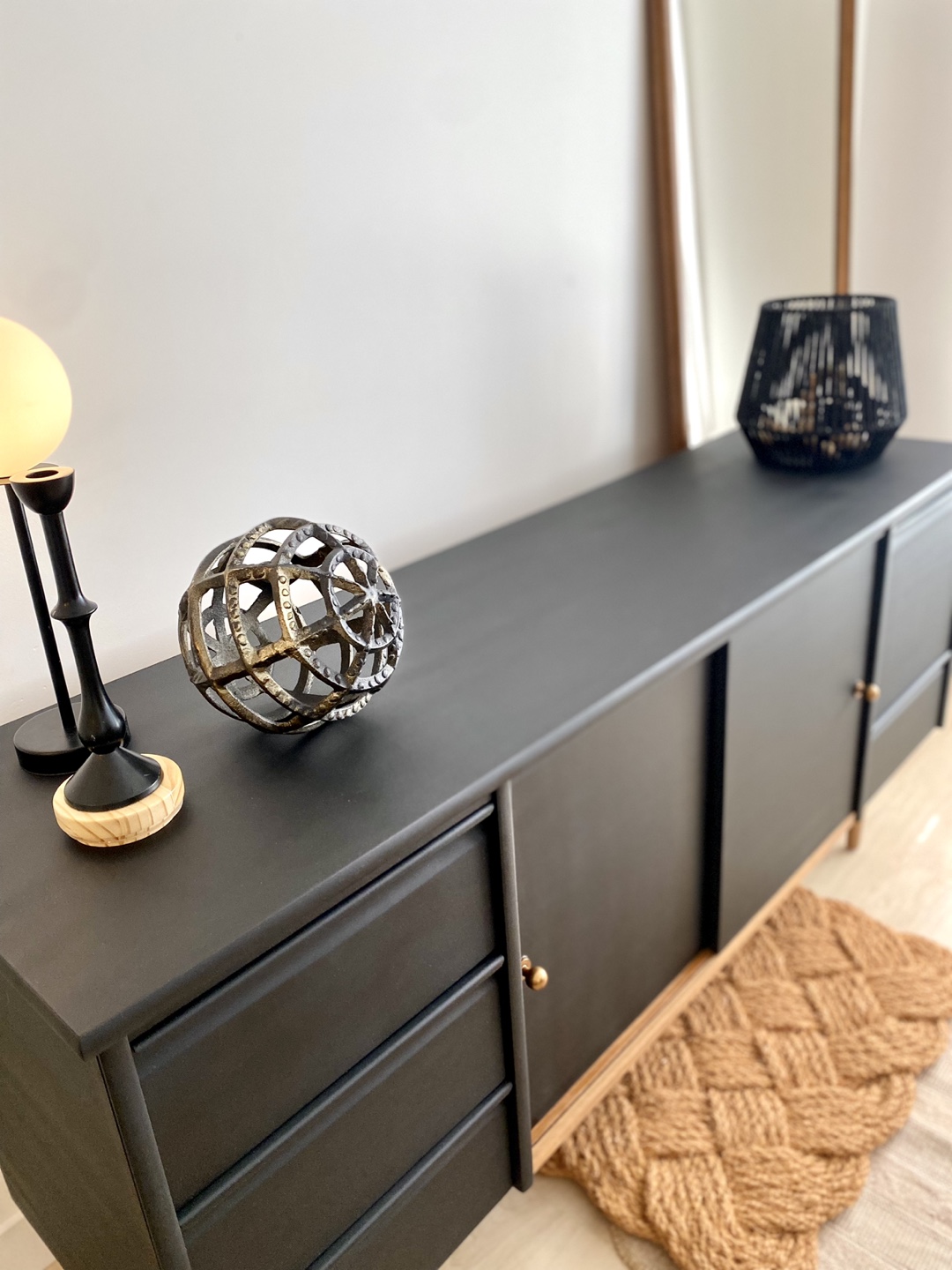 Mid-Century Modern Black Buffet - photo 4