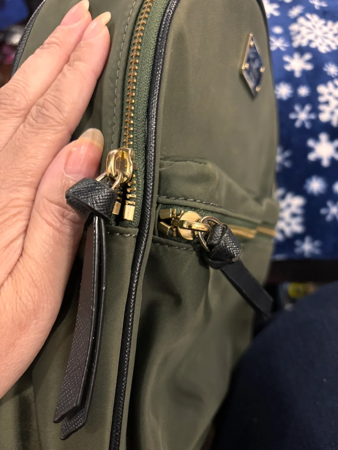Kate Spade New York Olive Green Mini Backpack image indicator(3)