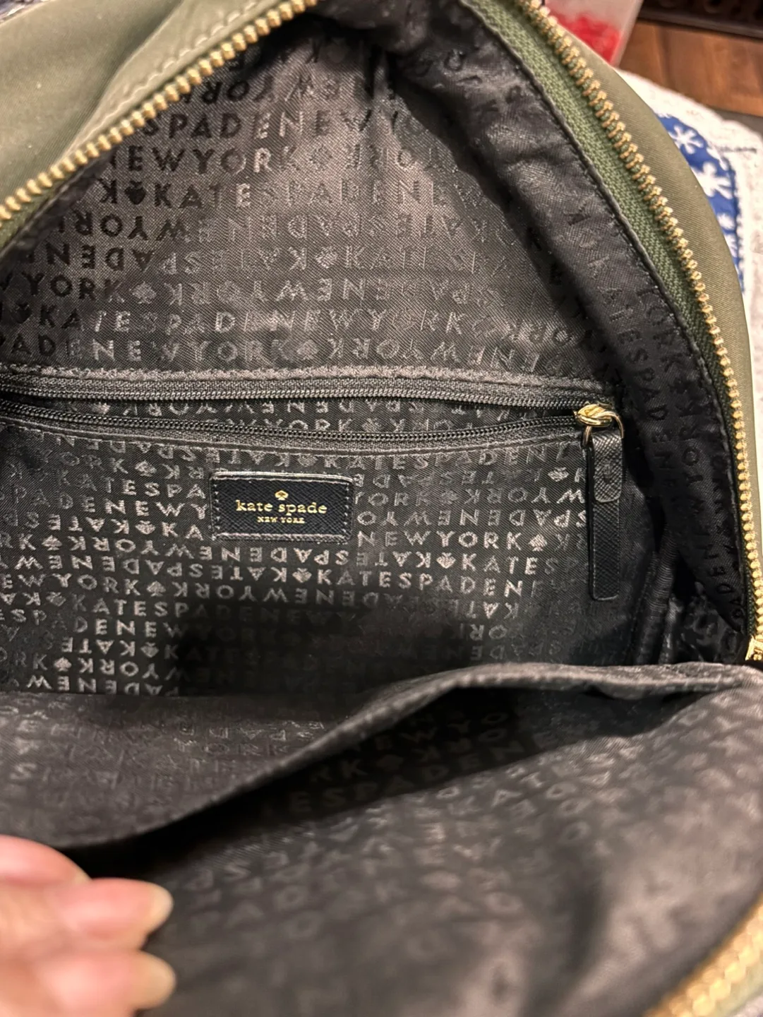 Kate Spade New York Olive Green Mini Backpack image indicator(2)