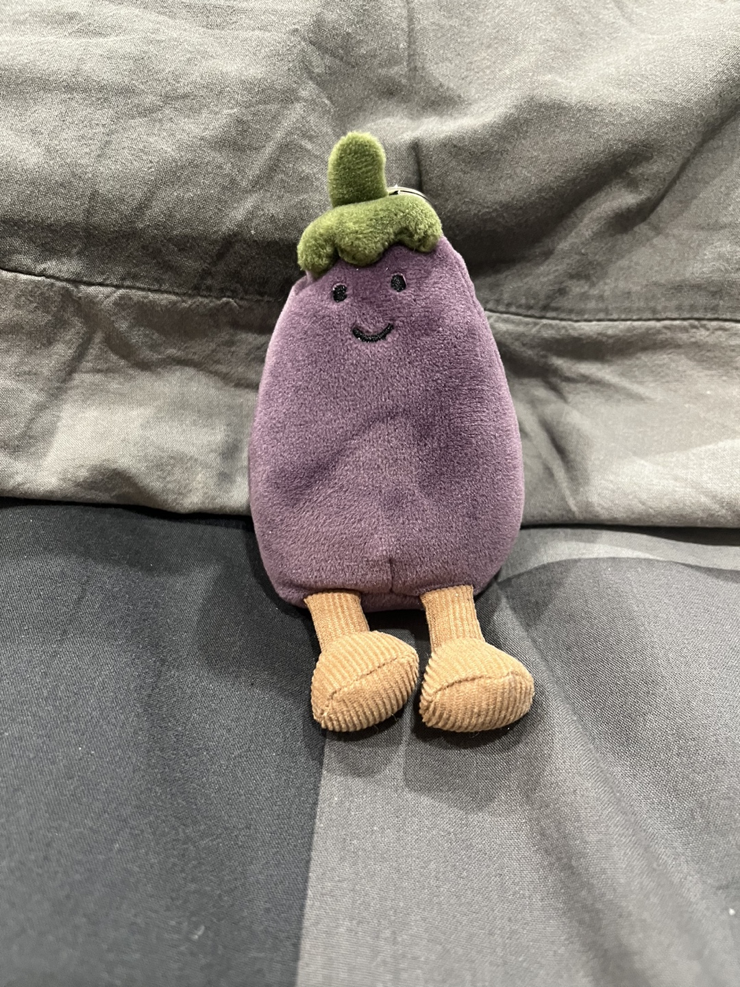 Adorable Eggplant Keychain