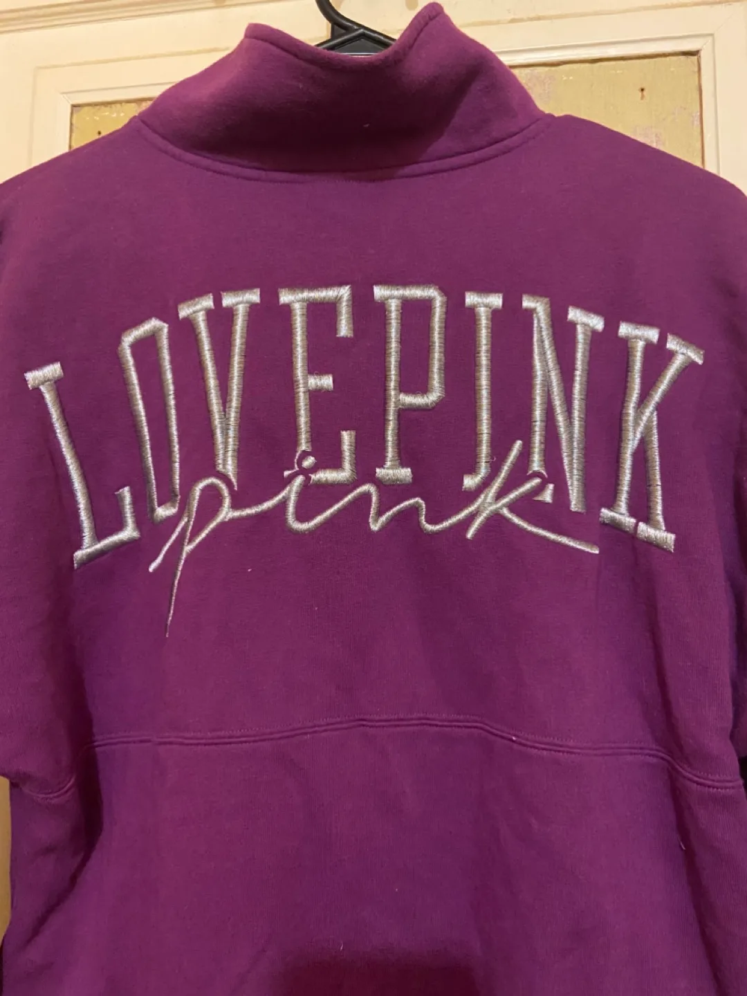 PINK VS Half zip oversized crew neck szXS image indicator(4)