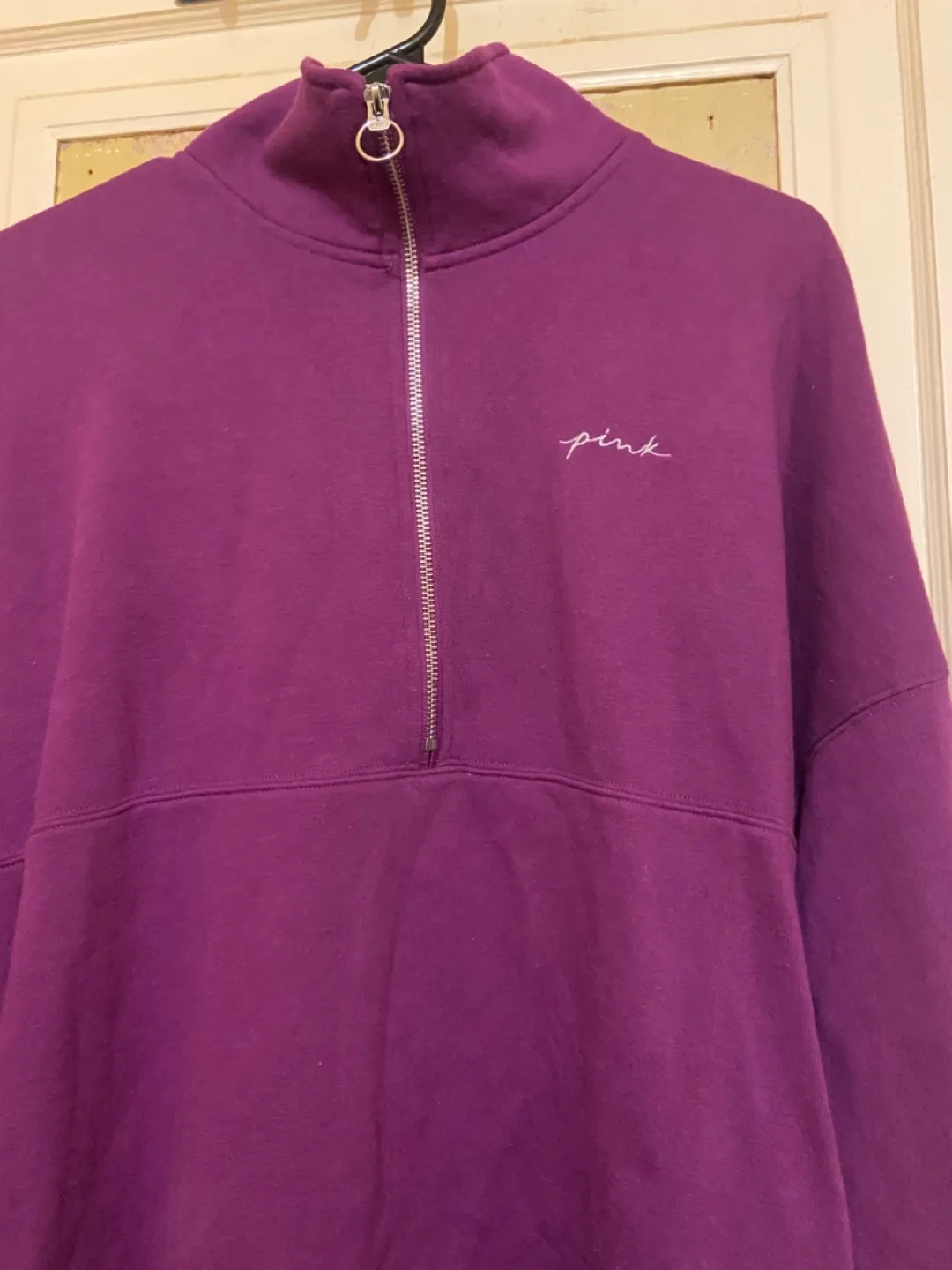 PINK VS Half zip oversized crew neck szXS image indicator(2)
