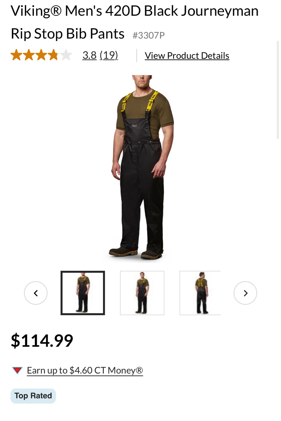 Viking Journeyman 420D Ripstop Bib Pants - Men's Medium - photo 4