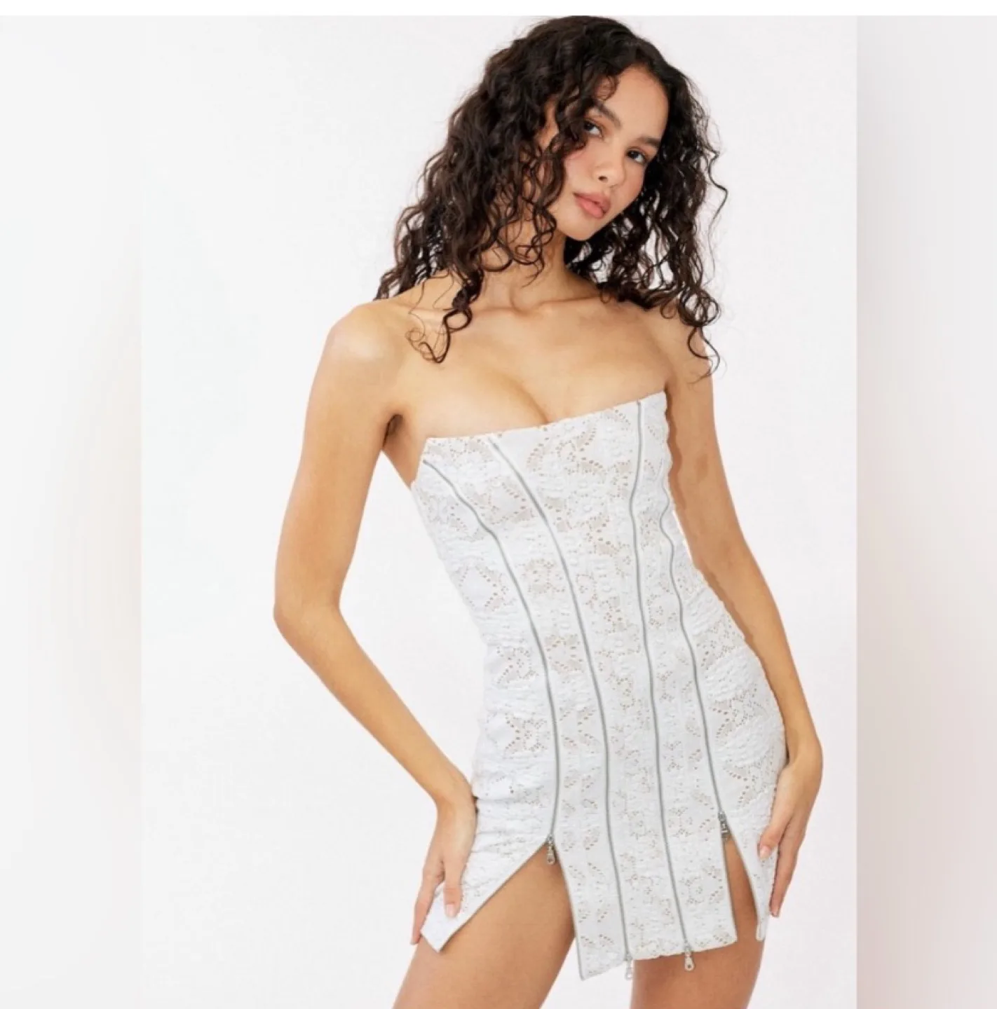 With Jean Revolve Mirabel Detail Mini Dress image indicator(2)