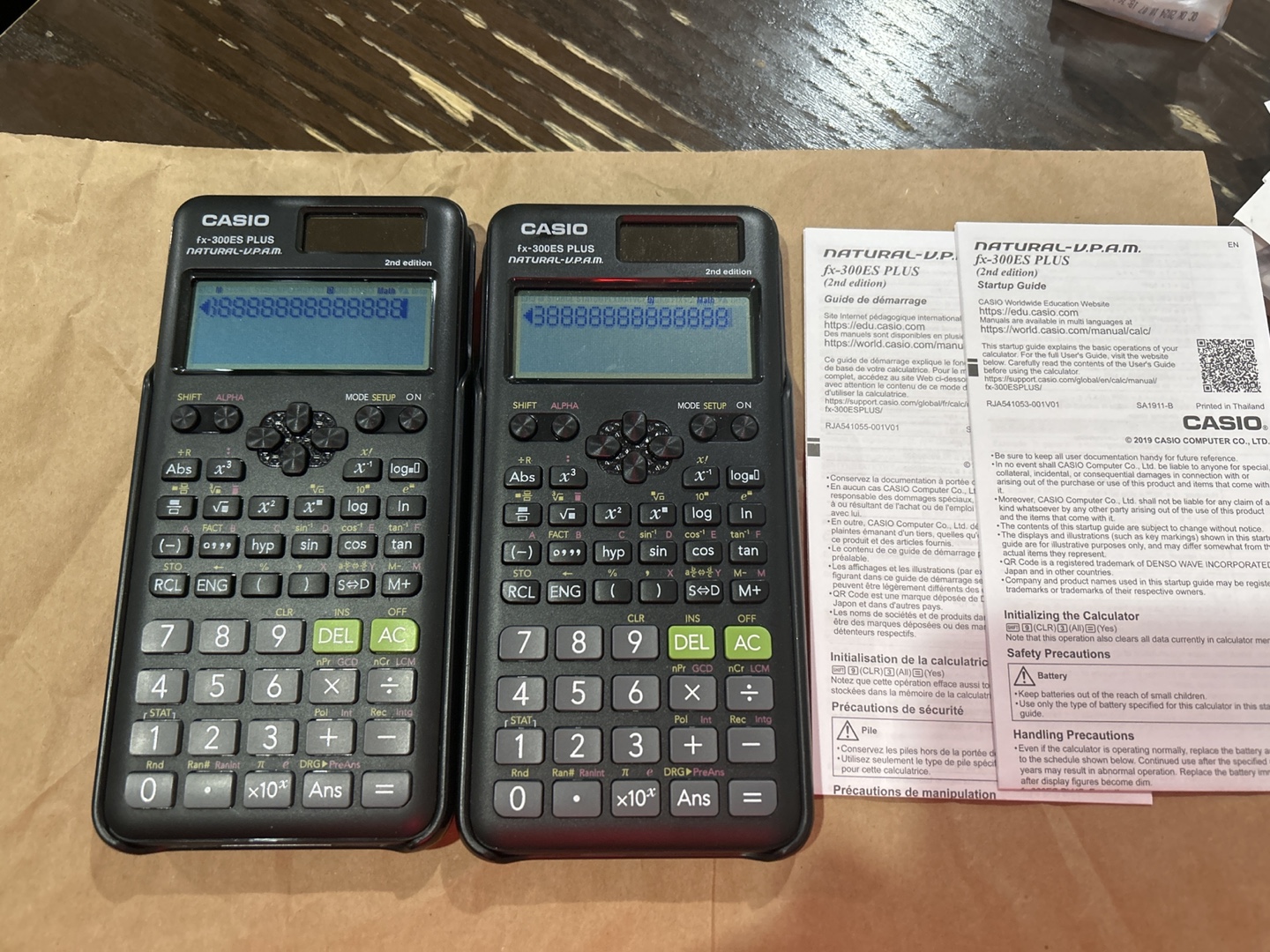2 x Casio fx-300ES Plus Scientific Calculator - 2nd Edition