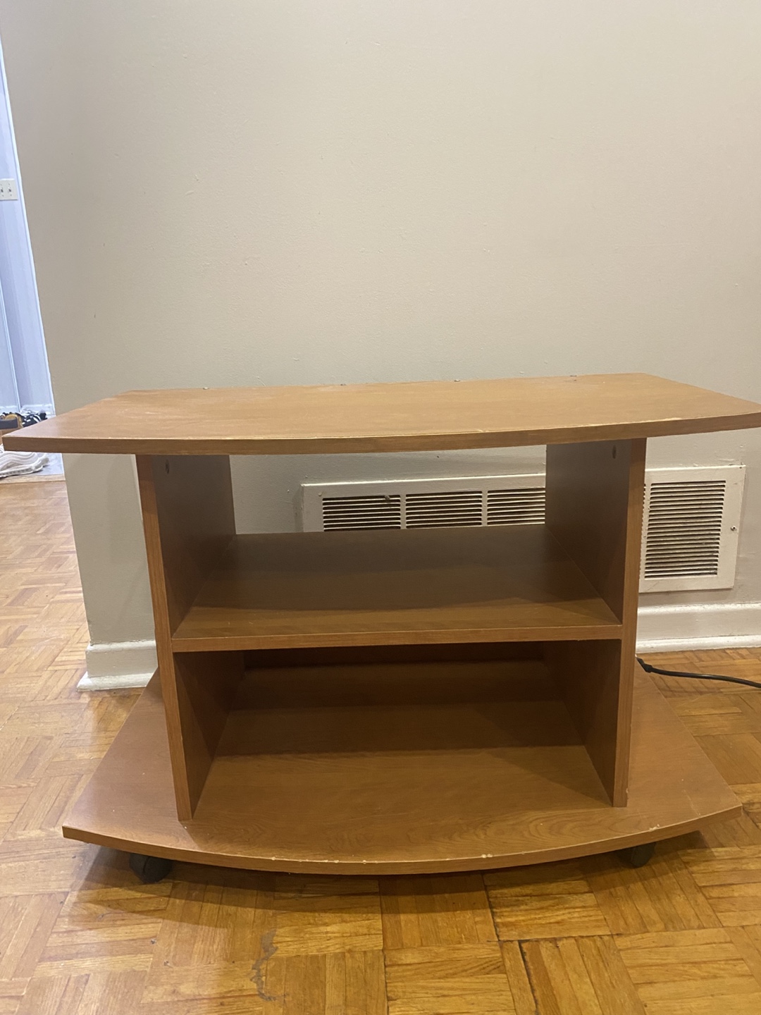 Wood TV Stand with Wheels - photo 3