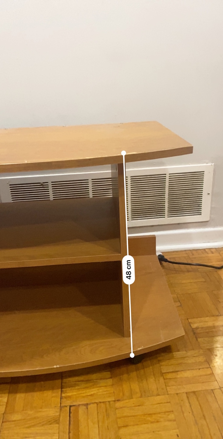 Wood TV Stand with Wheels - photo 2