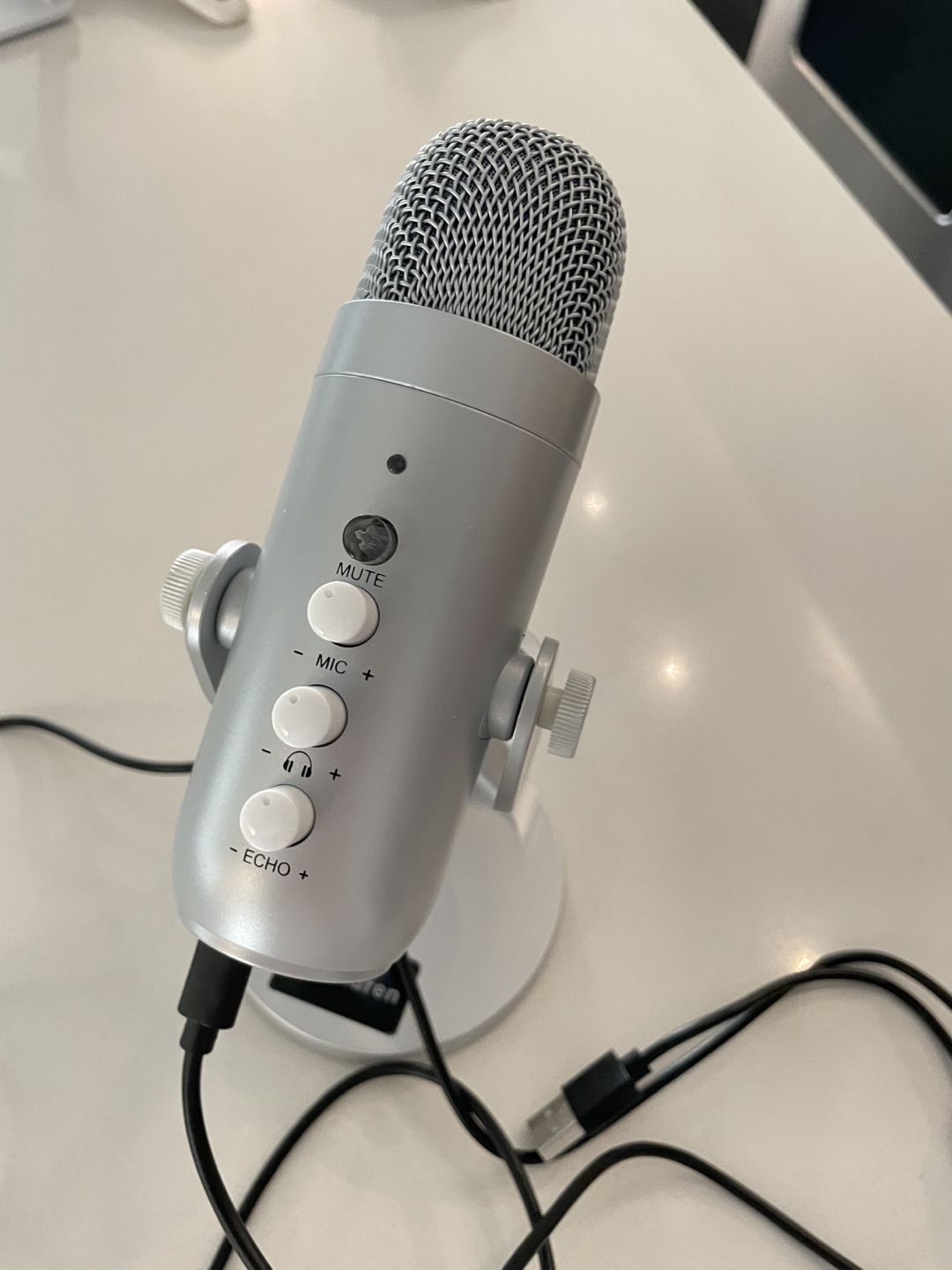USB Condenser Microphone with cable and adaptor