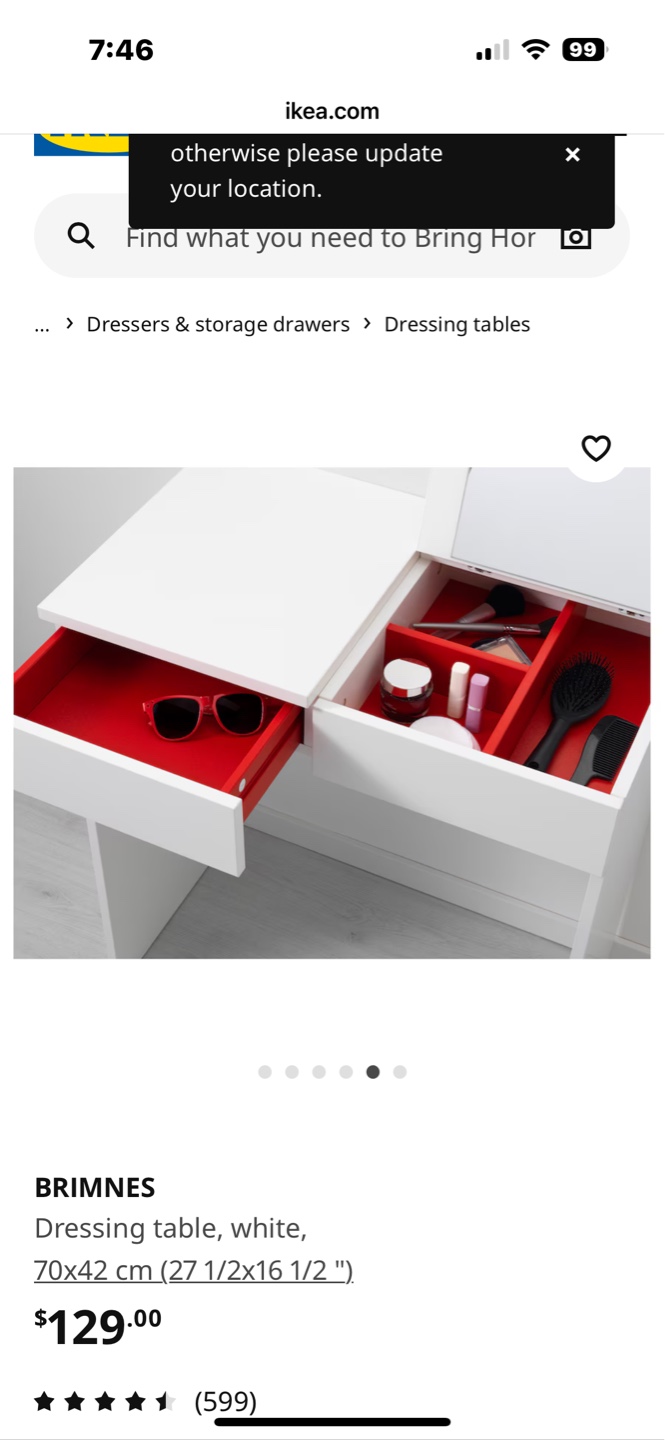 IKEA BRIMNES Dressing Table - White - photo 4