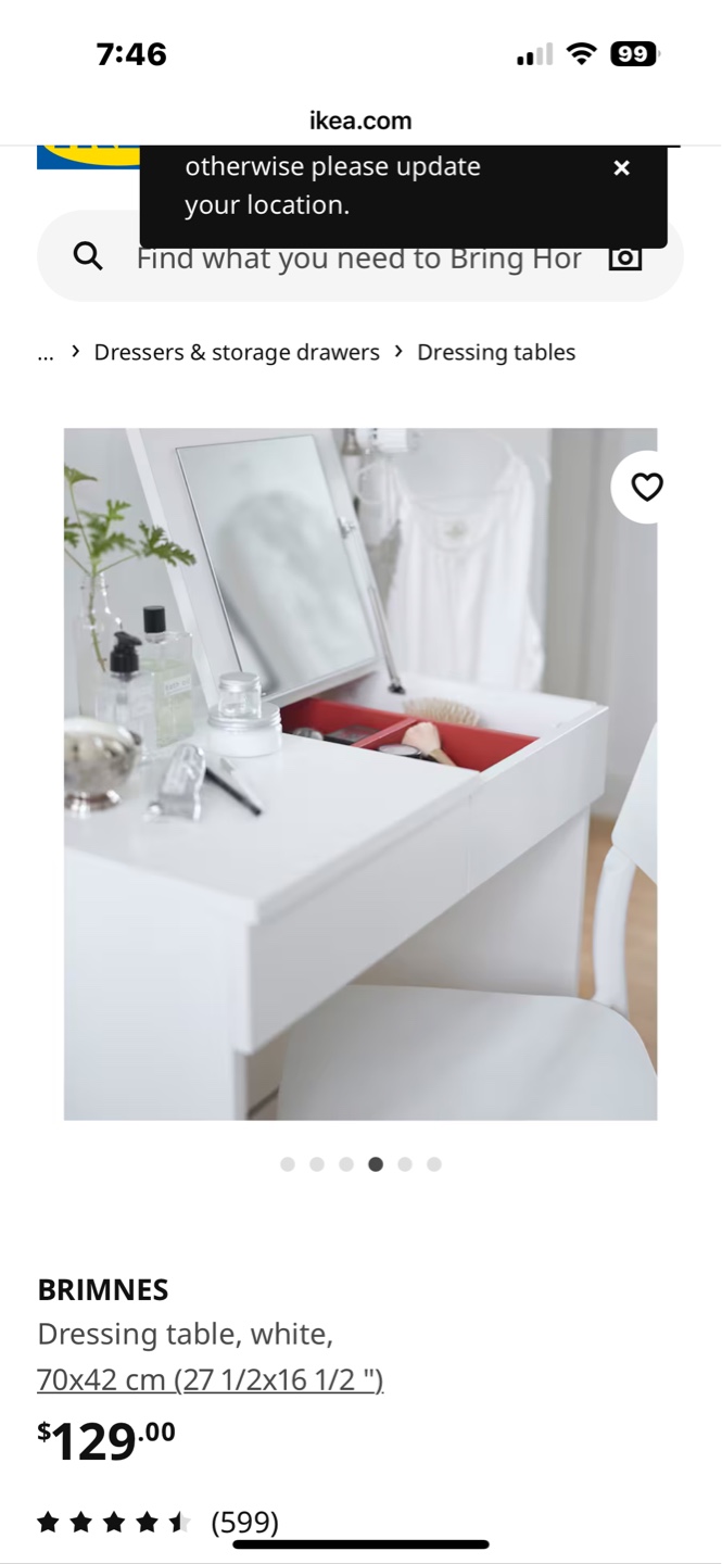 IKEA BRIMNES Dressing Table - White - photo 5