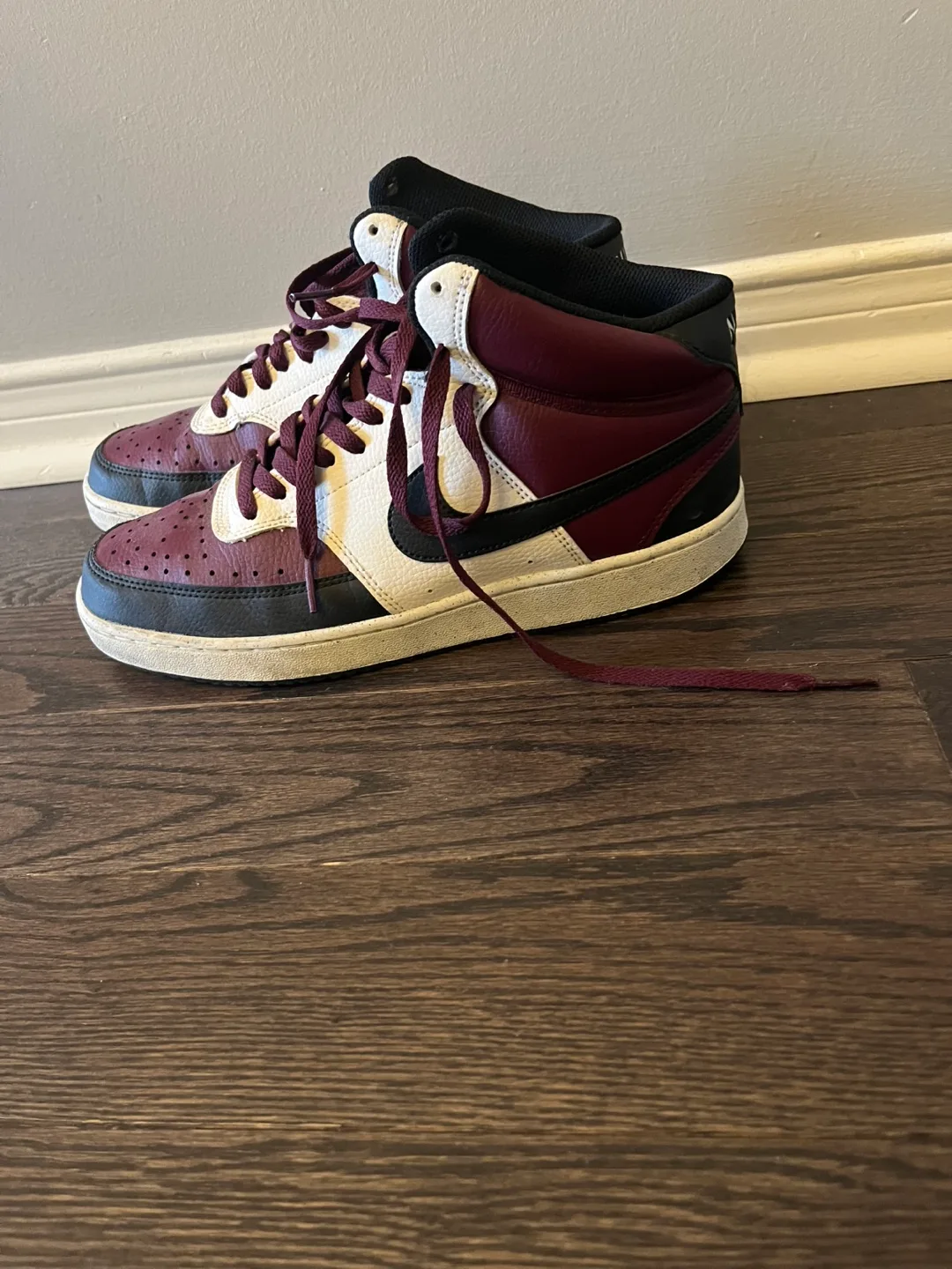 Nike Court Vision Mid Burgundy Sneakers image indicator(4)