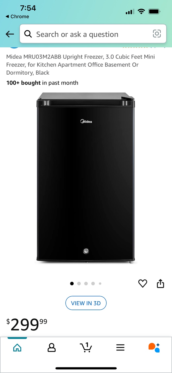 Midea 3.0 Cubic Foot Mini Upright Freezer