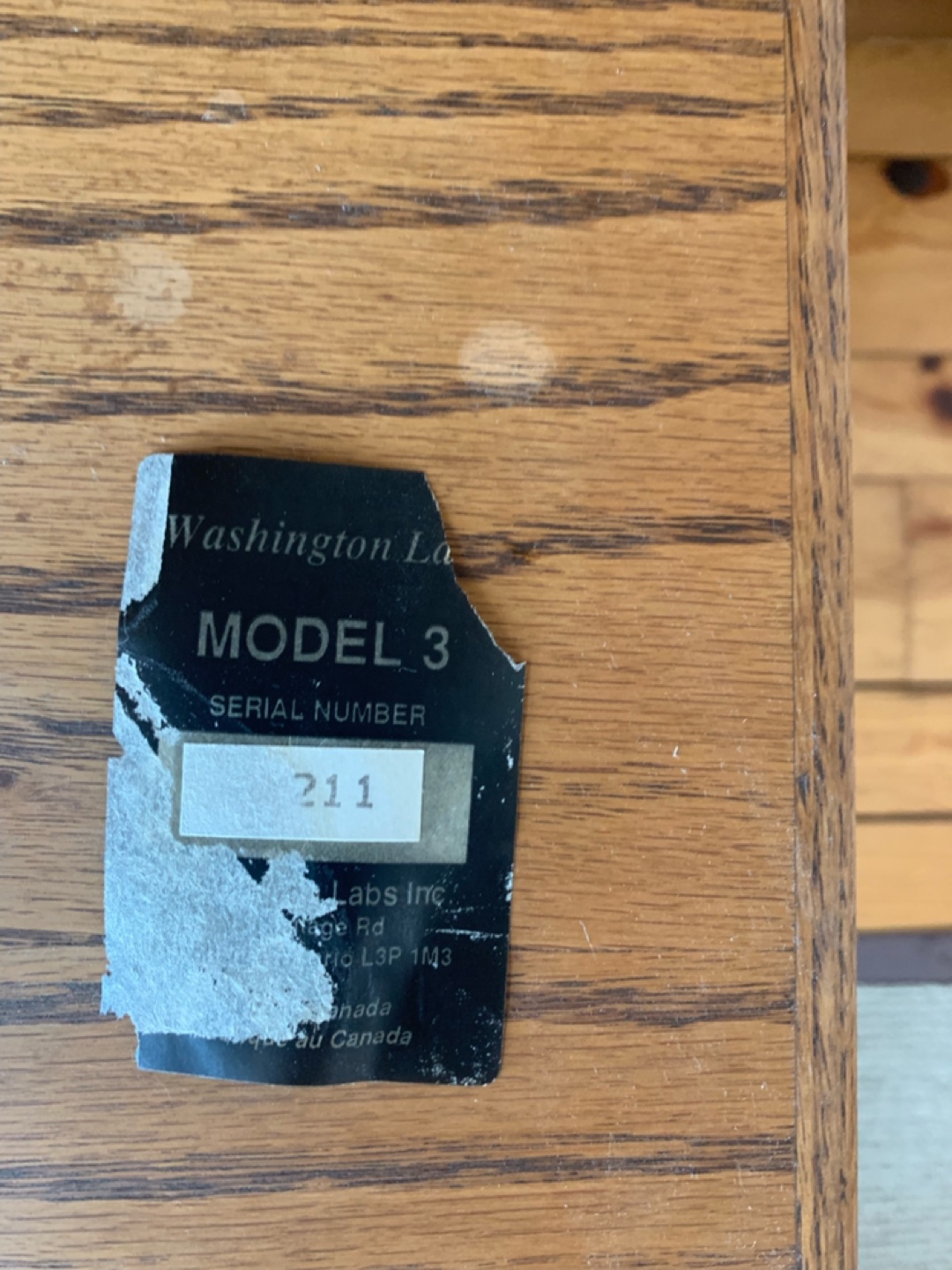 Washington Labs Model 3 Speaker - photo 2
