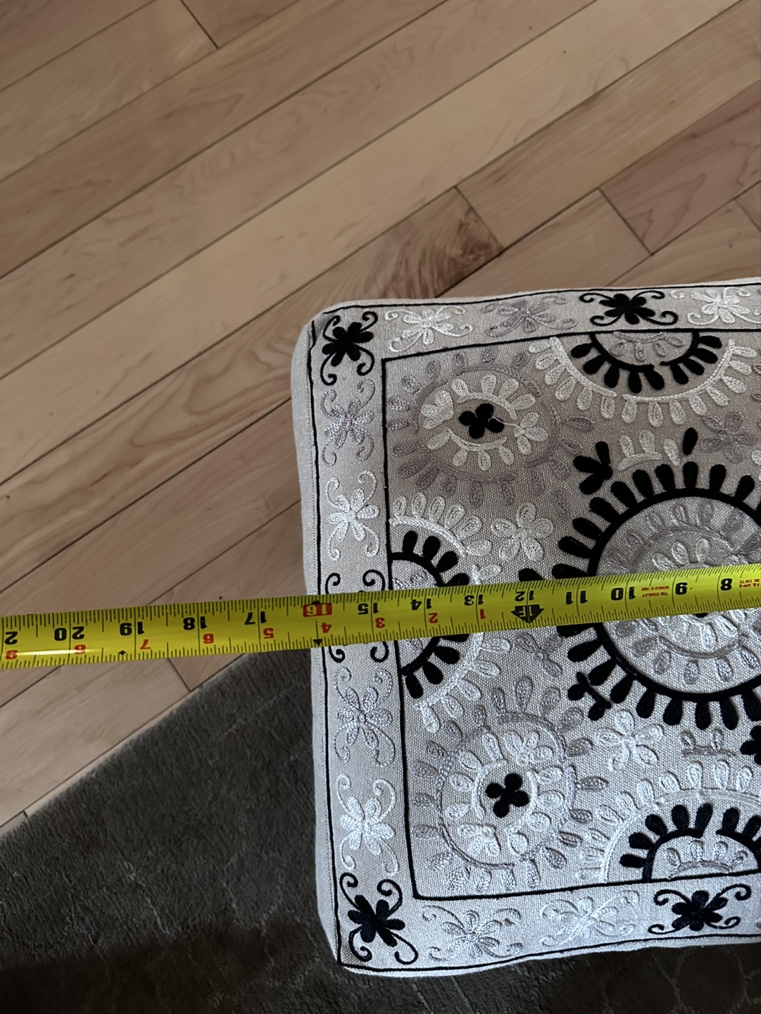 Embroidered Ottoman Footstool - photo 2