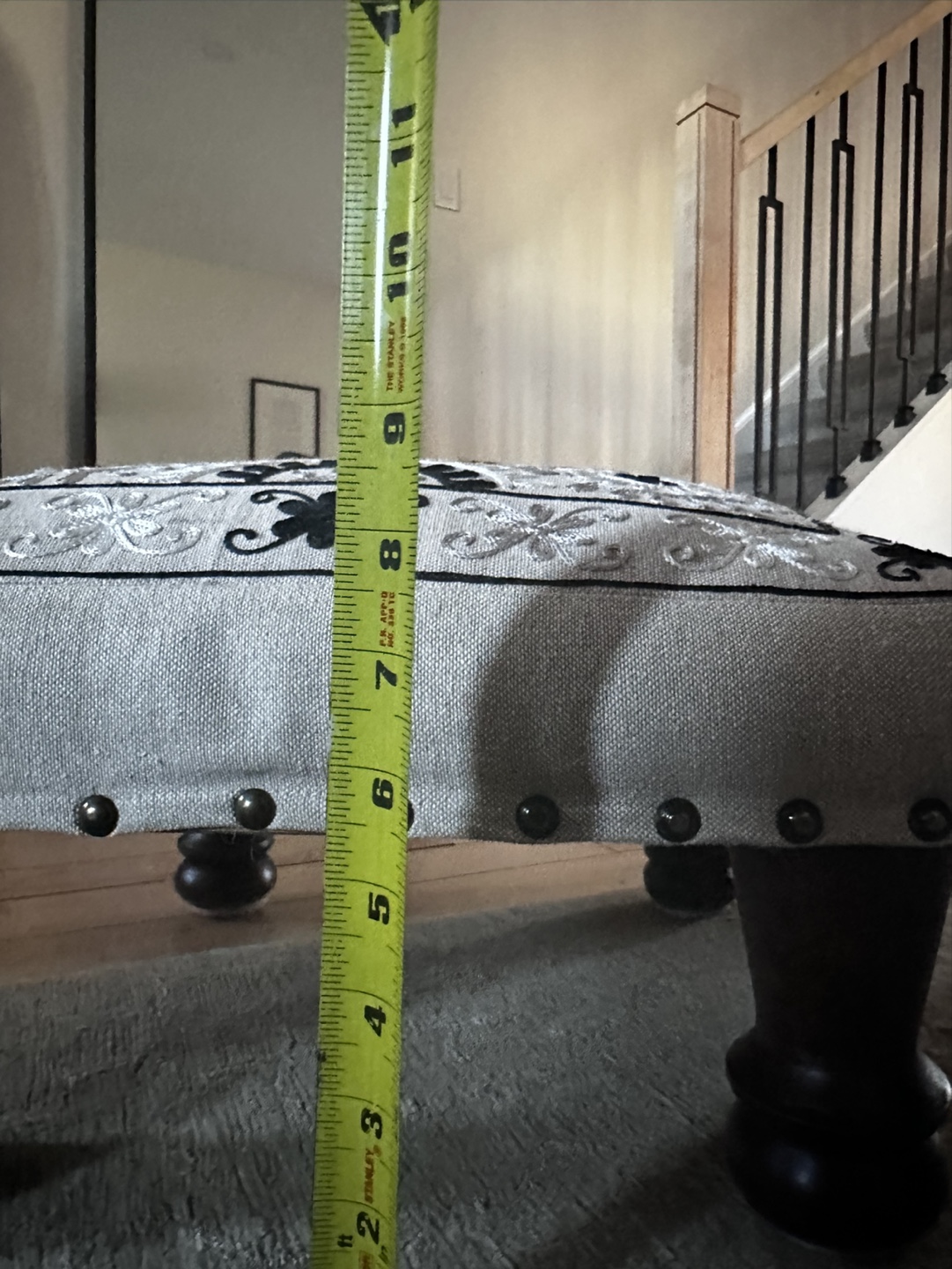 Embroidered Ottoman Footstool - photo 3