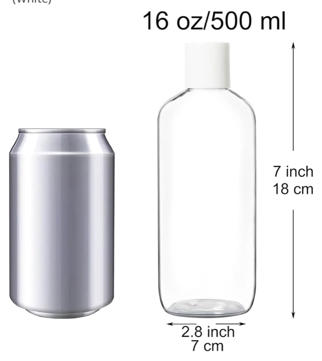 6 Pack 500ml Empty Squeeze Bottles with Disc Top Flip Cap image indicator(3)