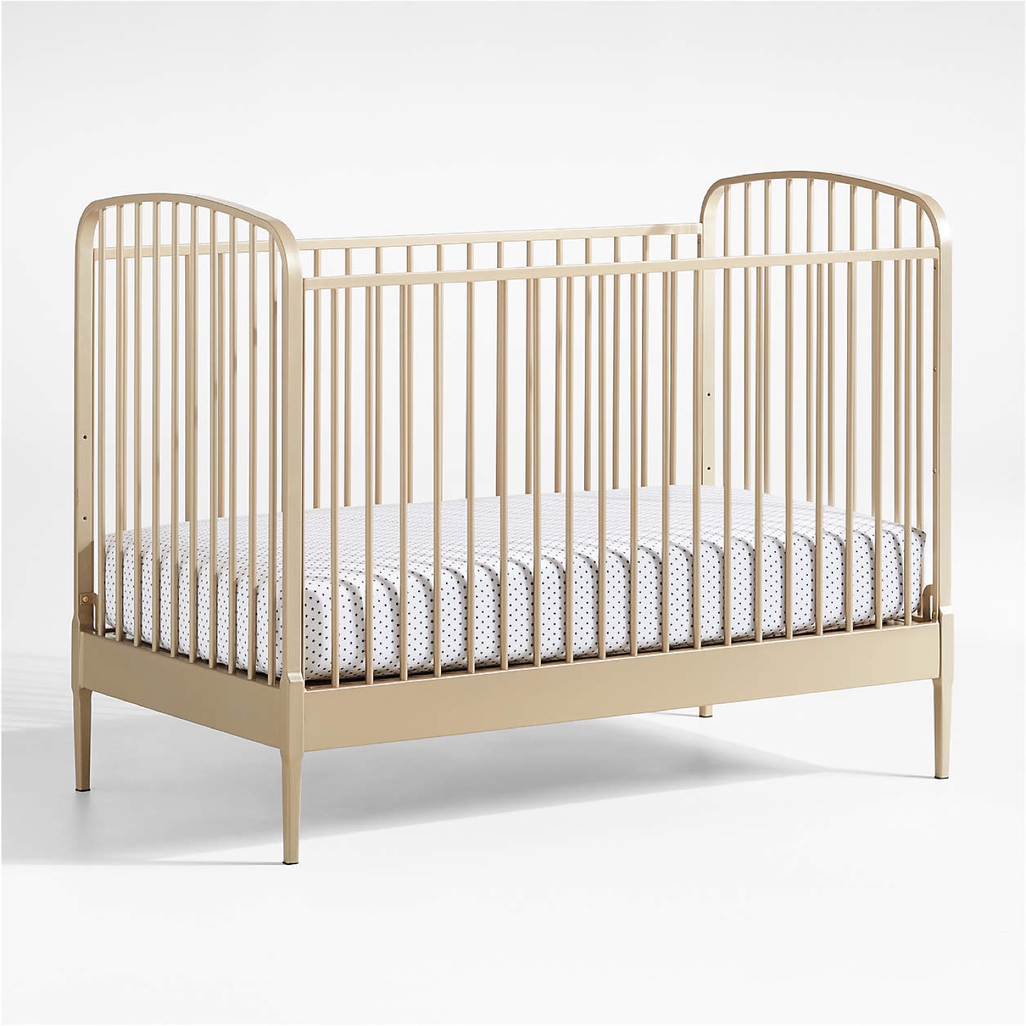 Crate & Barrel Larkin Gold Metal Convertible Crib