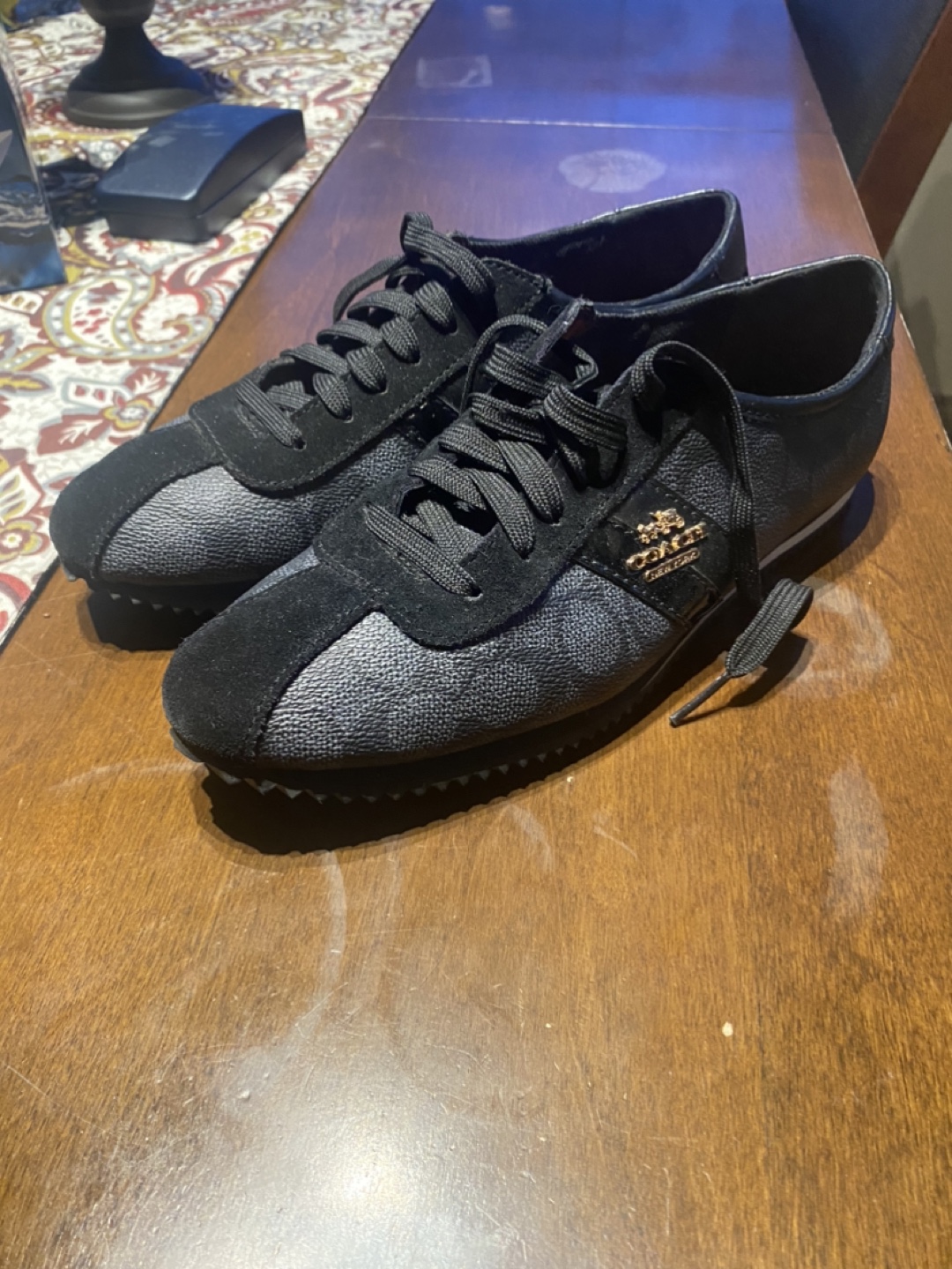Coach Black Signature Canvas Sneakers