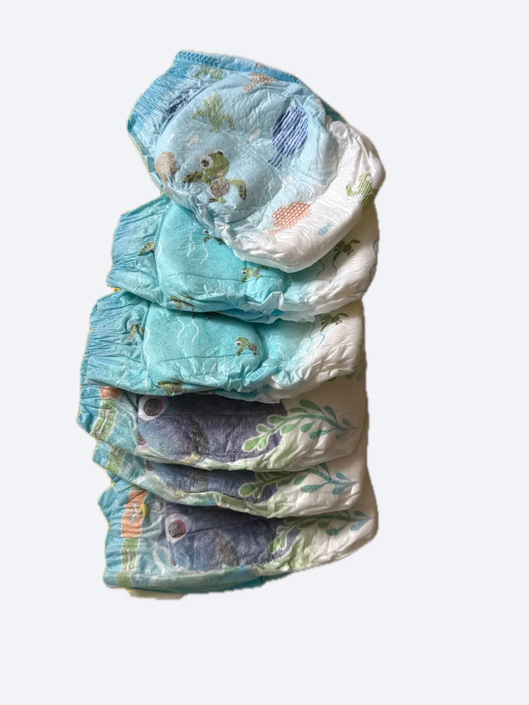 Baby summer Bundle: Striped Swimsuit + diapers image indicator(4)