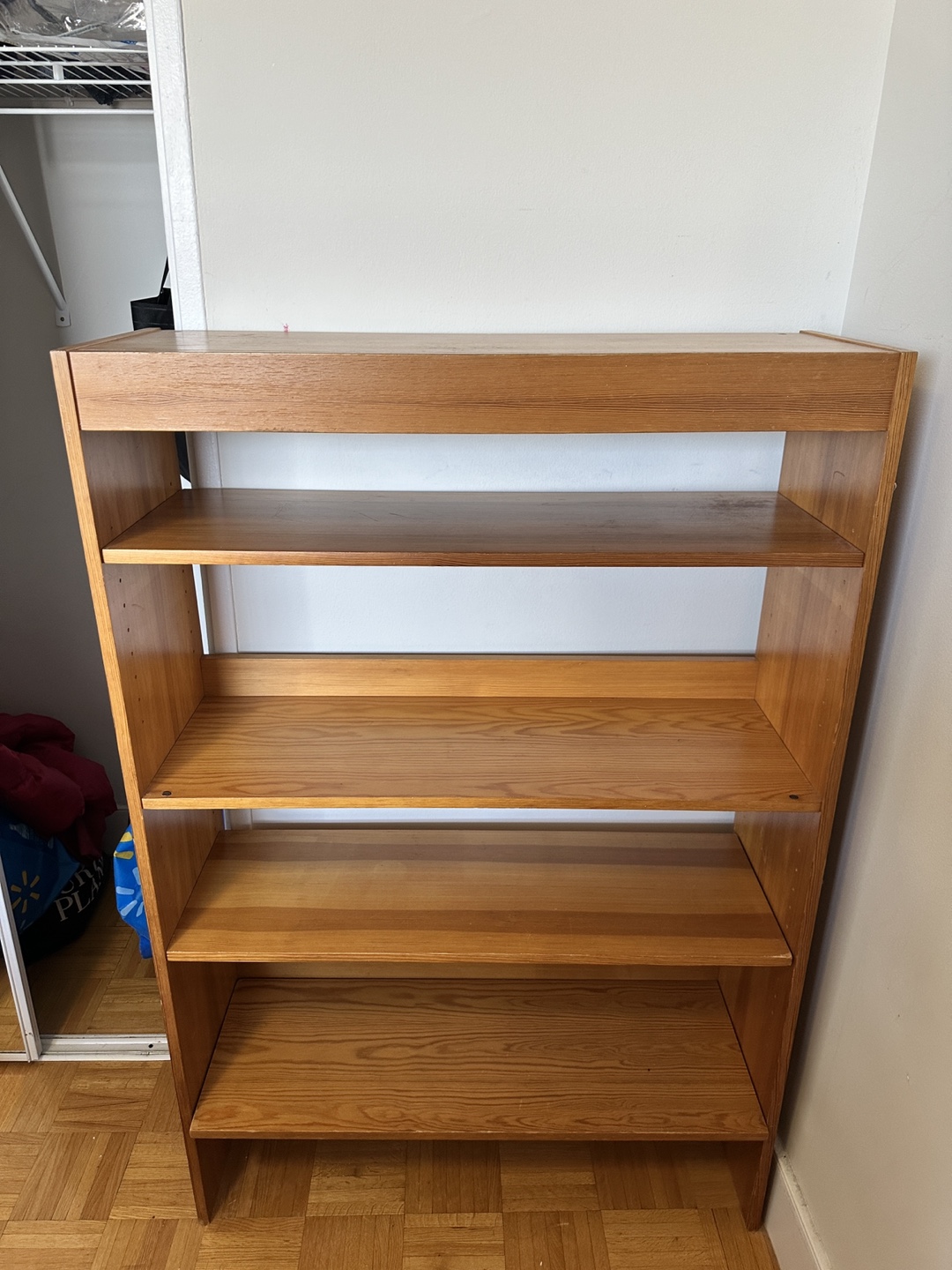 Four-shelf wooden bookcase - photo 3