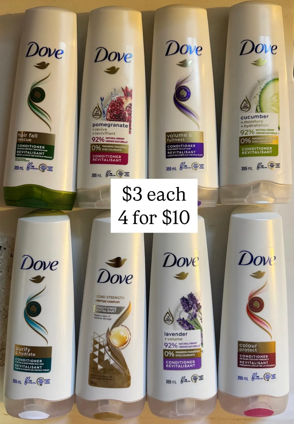 Dove Shampoo and Conditioner Variety Pack thumbnail
