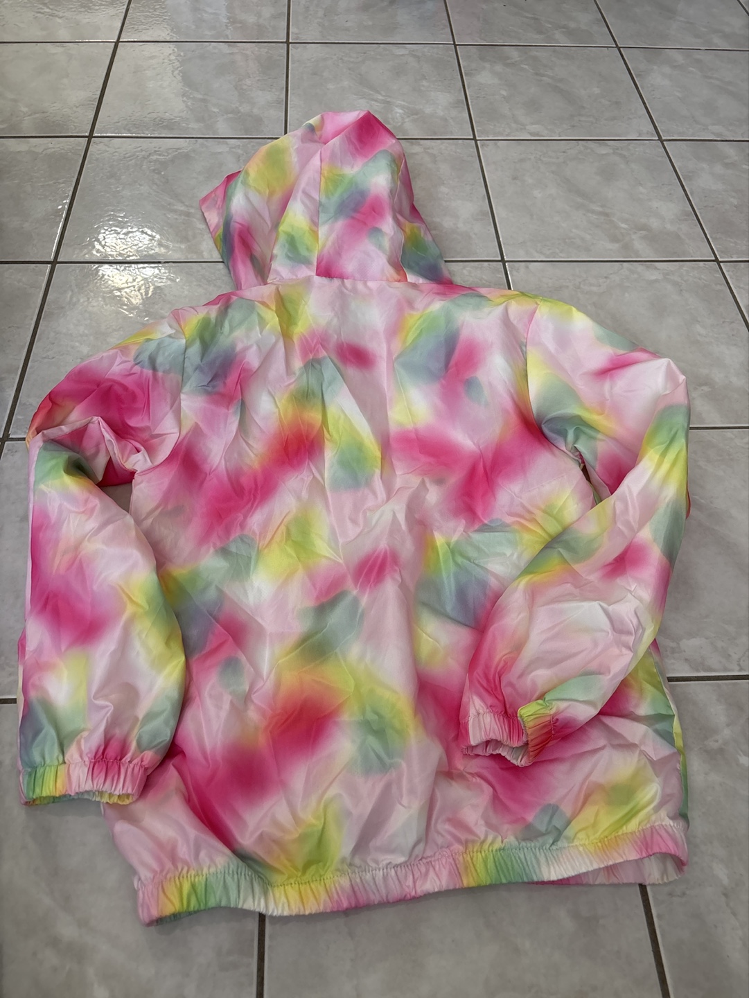 Puma Girls' Tie-Dye Windbreaker Jacket - Size XL (10-12) - photo 4