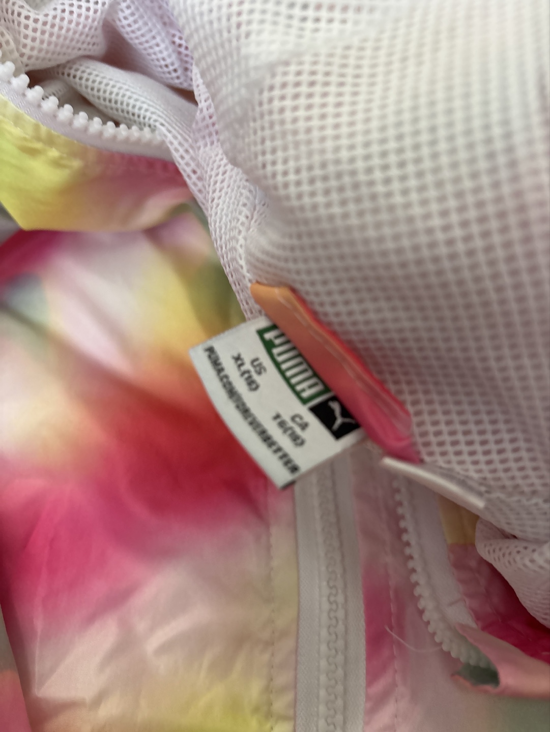 Puma Girls' Tie-Dye Windbreaker Jacket - Size XL (10-12) - photo 3