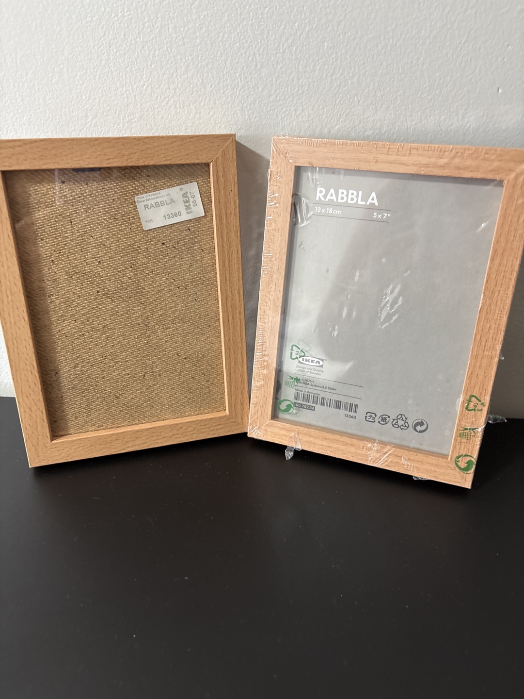 Two IKEA RABBLA Picture Frames