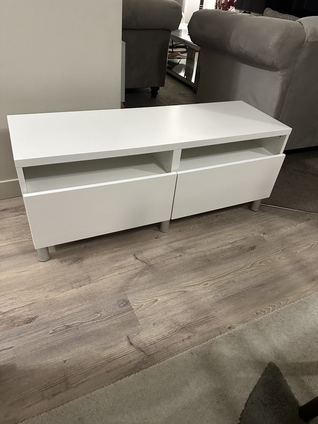 White IKEA TV Stand in excellent condition, used like new